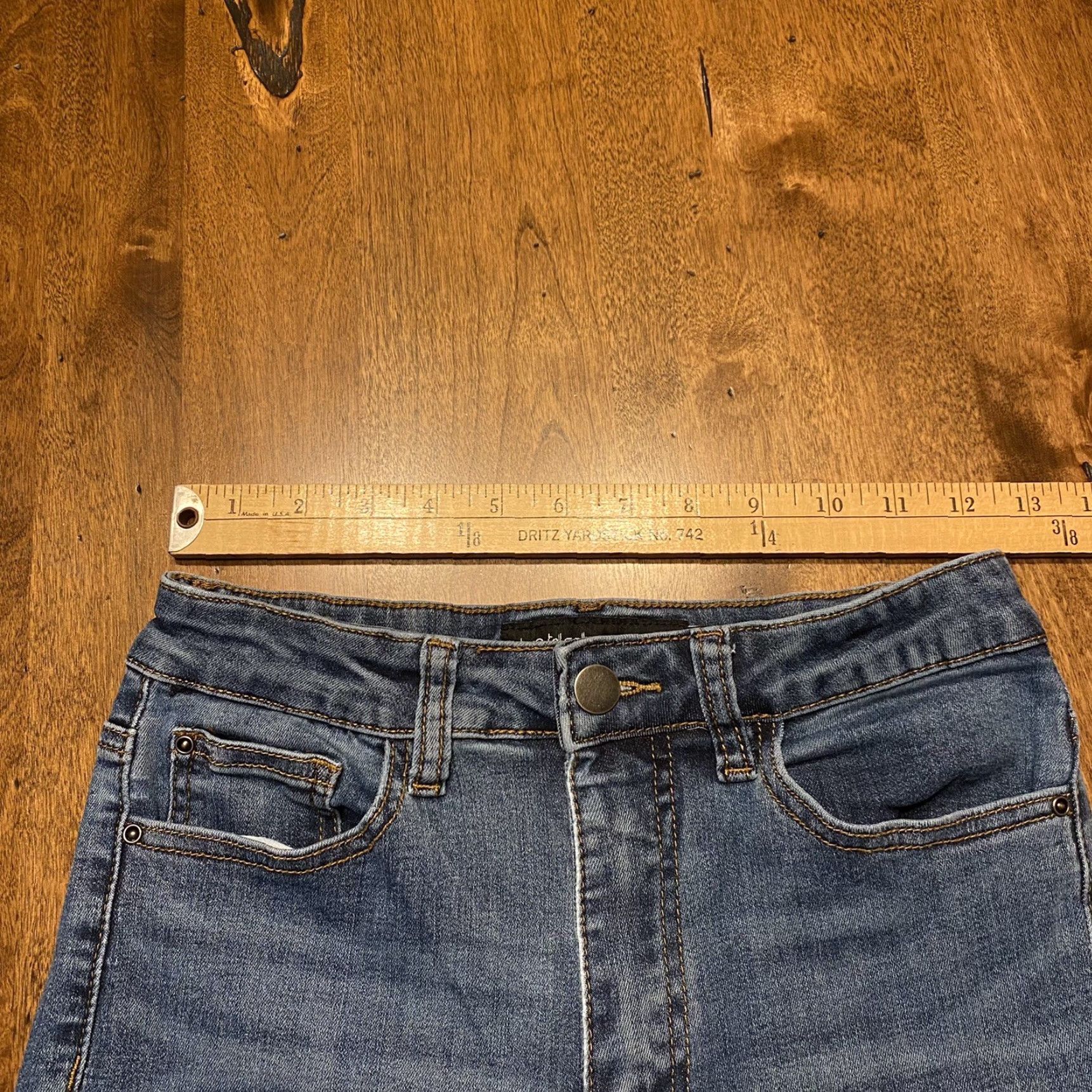 Vintage Long Tall Sally Jeans Womens 6 Tall Blue Denim High Rise Straight Stretch 25x32 Size 28" / US 6 / IT 42 - 5 Thumbnail