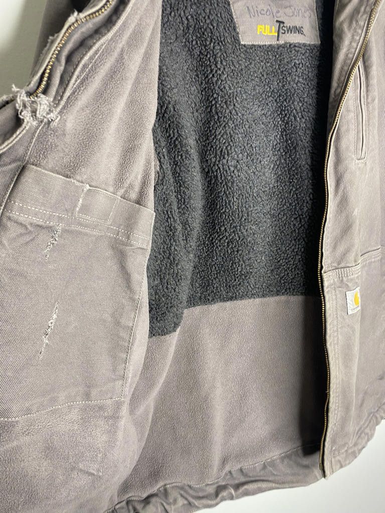 Carhartt Vintage Grey Carhartt Hooded Detroit Jacket Size Women's M Size M / US 6-8 / IT 42-44 - 6 Thumbnail