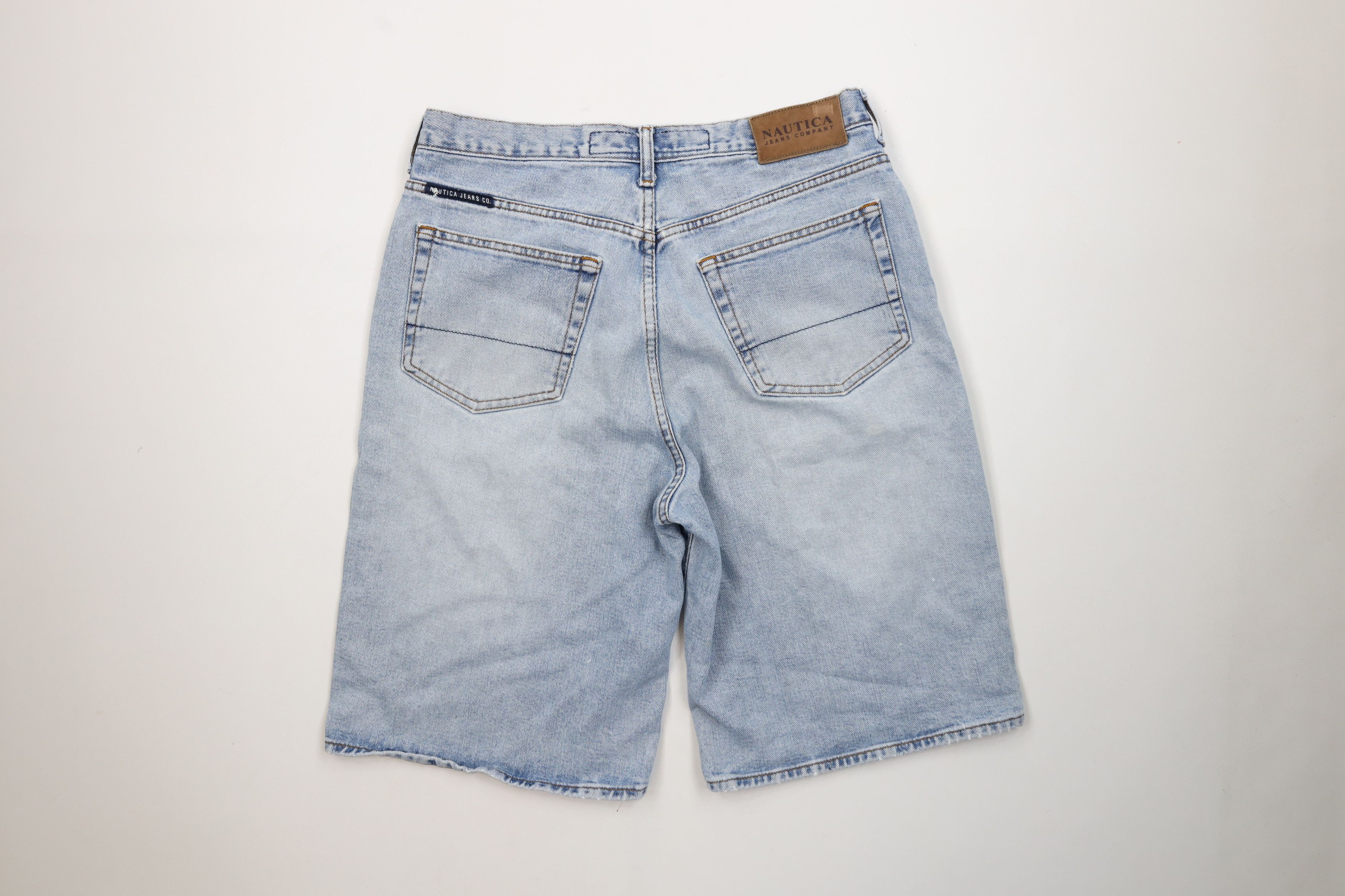 Nautica Vintage 90s Nautica Spell Out Baggy Denim Jean Shorts Jorts Size US 32 / EU 48 - 12 Thumbnail