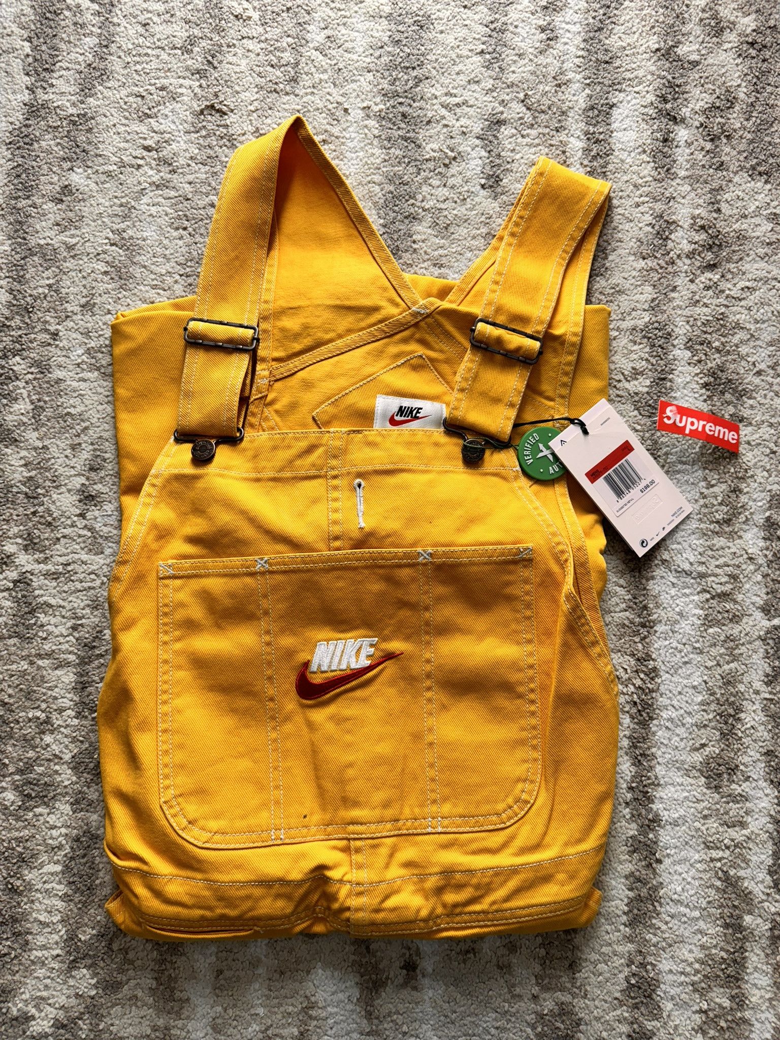 Supreme Supreme Nike Cotton Twill Overalls Mustard Large size 