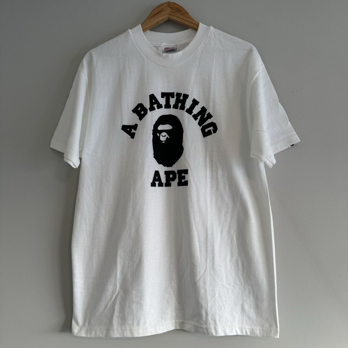 Bape × Nigo × Vintage OG Bape Hanes Beefy Black College Logo Tee Size US L / EU 52-54 / 3 - 2 Thumbnail
