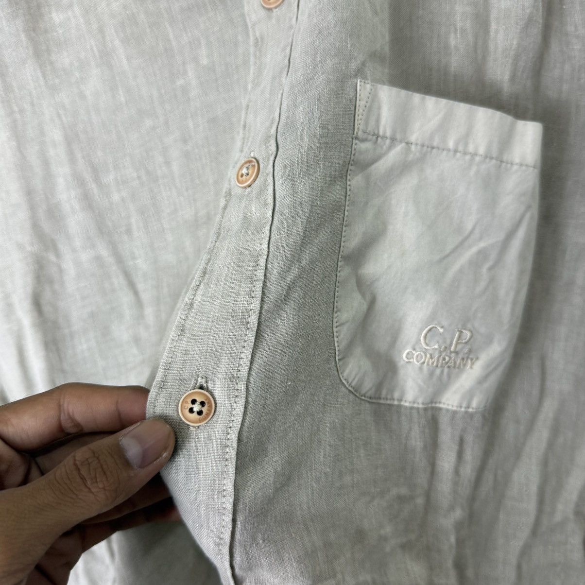 C.P. Company C.P. Company dyed linen long shirt Size US XL / EU 56 / 4 - 6 Thumbnail