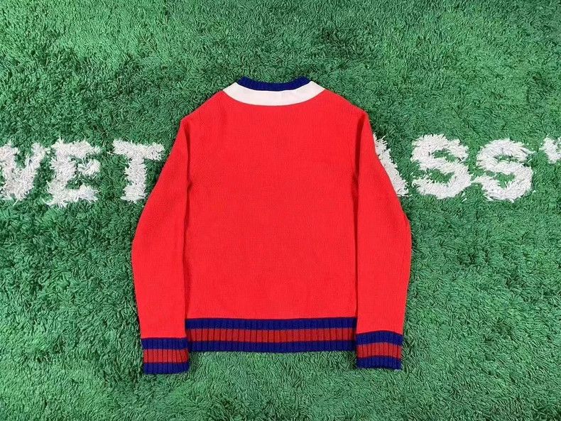 Gucci Gucci Red and blue stitching sweater 2503-Nextarrow Size US XL / EU 56 / 4 - 2 Thumbnail