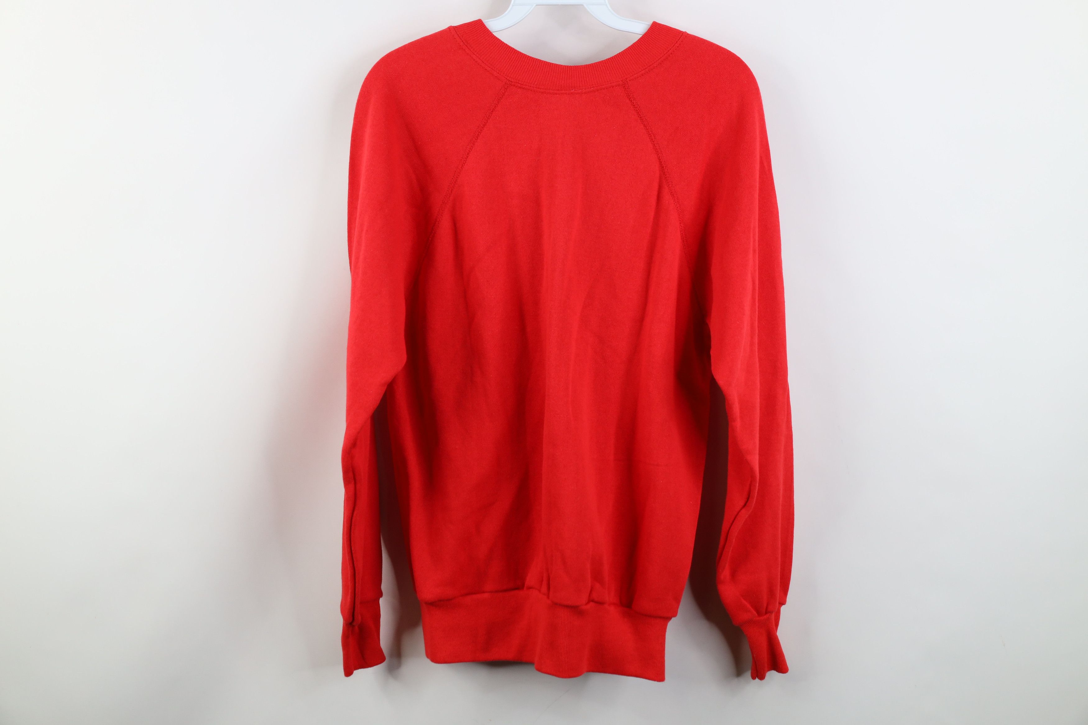 Vintage Deadstock Vintage 60s 70s Raglan Crewneck Sweatshirt Red USA Size M / US 6-8 / IT 42-44 - 8 Thumbnail