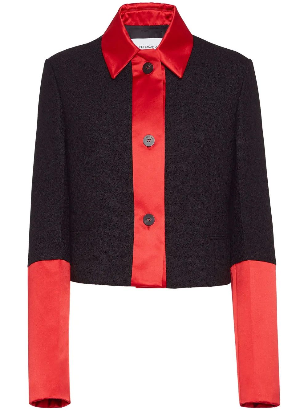 Salvatore Ferragamo o1y0326 Jacket in Black/Red Size S / US 4 / IT 40 - 1 Thumbnail
