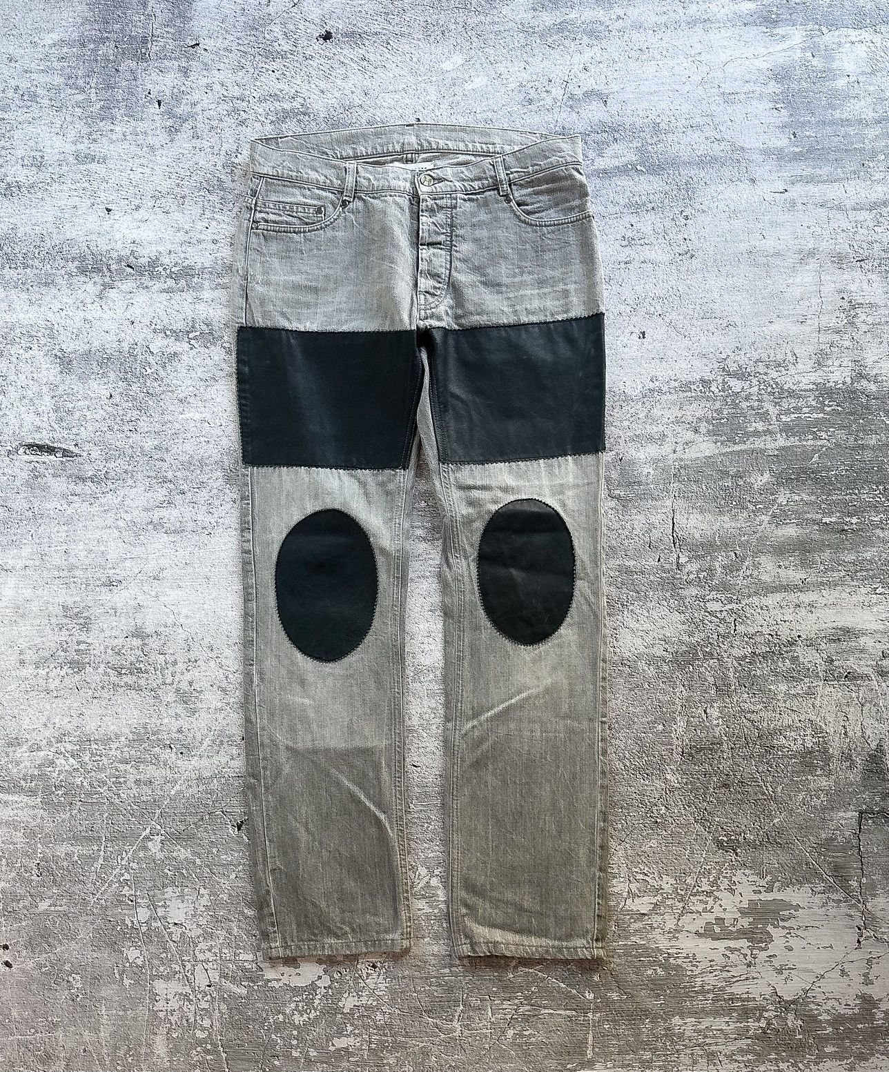 Maison Margiela Maison Margiela AW10 Leather Patch Denim Size US 33 - 1 Thumbnail