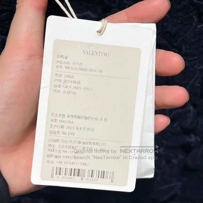 Valentino Valentino Dark blue embroidered floral double-breasted coa Size XS / US 0-2 / IT 36-38 - 5 Thumbnail