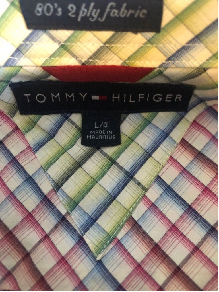 Tommy Hilfiger Tommy Hilfiger large button up short sleeve dress shirt pink Size US L / EU 52-54 / 3 - 2 Thumbnail