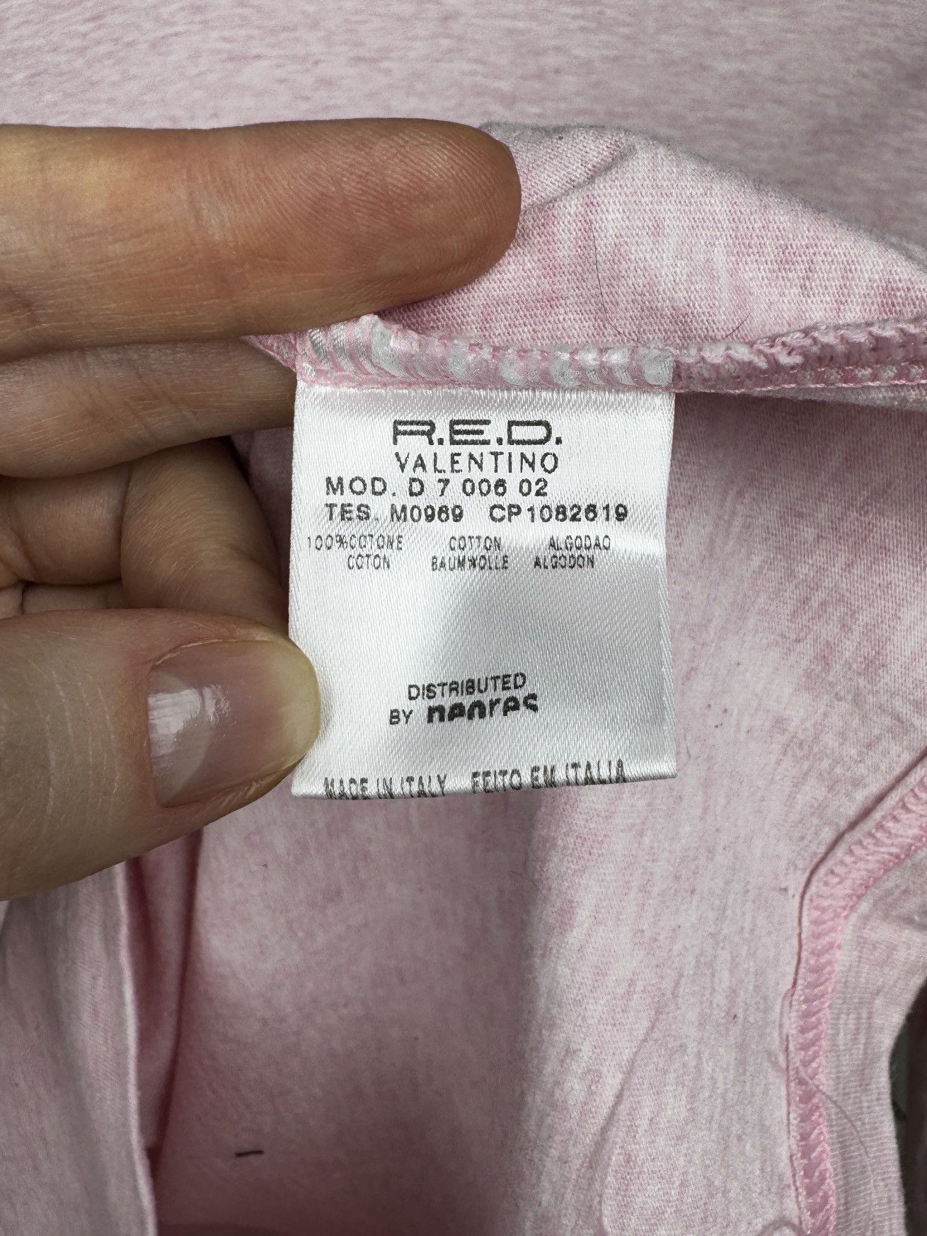Valentino Red Valentino ‘So Vain’ graphic print pink long sleeve tee Size US L / EU 52-54 / 3 - 11 Thumbnail
