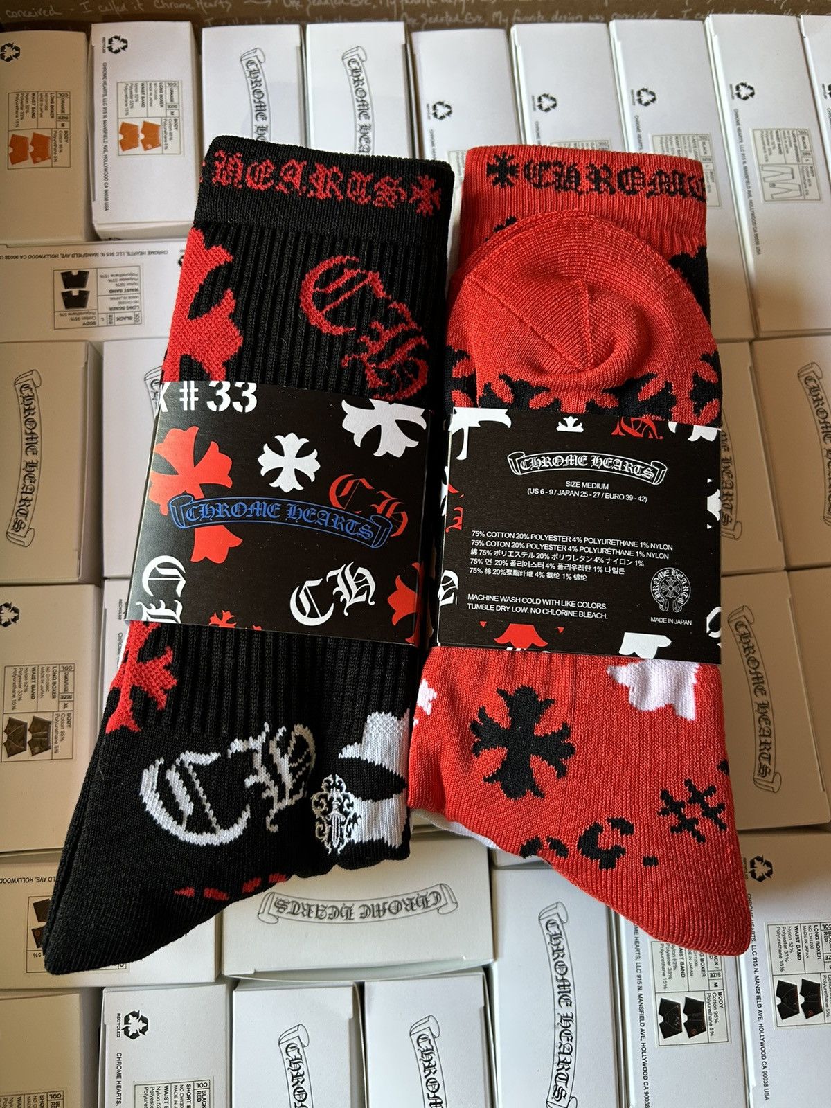 Chrome Hearts Chrome Hearts Stencil Socks Set Size ONE SIZE - 7 Thumbnail