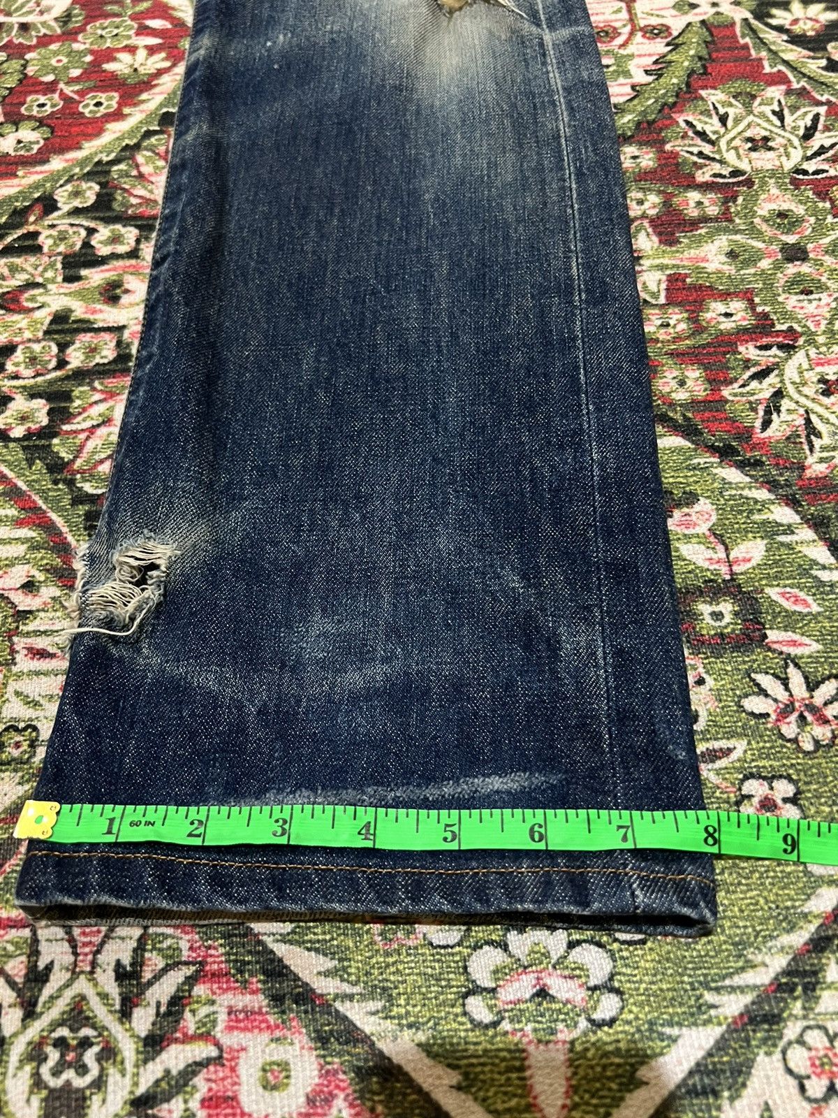 Levi's VINTAGE LEVIS 502 BIG E SELVEDGE DISTRESSED MUD WASH JEANS Size US 28 / EU 44 - 20 Thumbnail