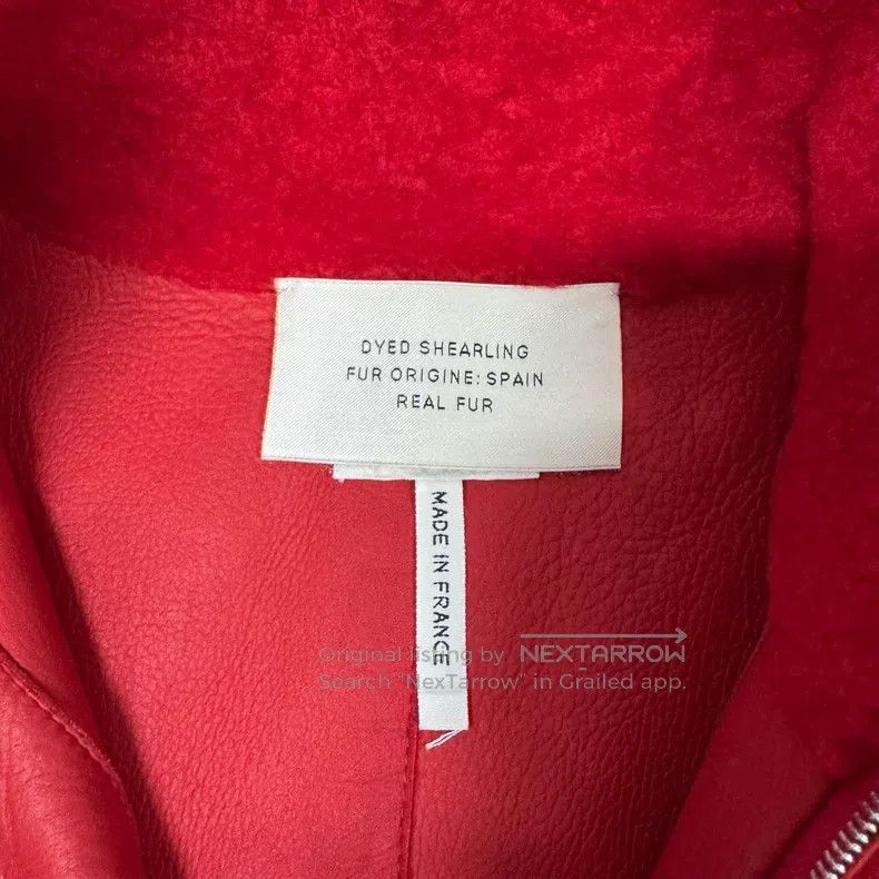 Hermes Hermes Red fur and leather combination short coat Size XXS / US 00 / IT 34 - 5 Thumbnail