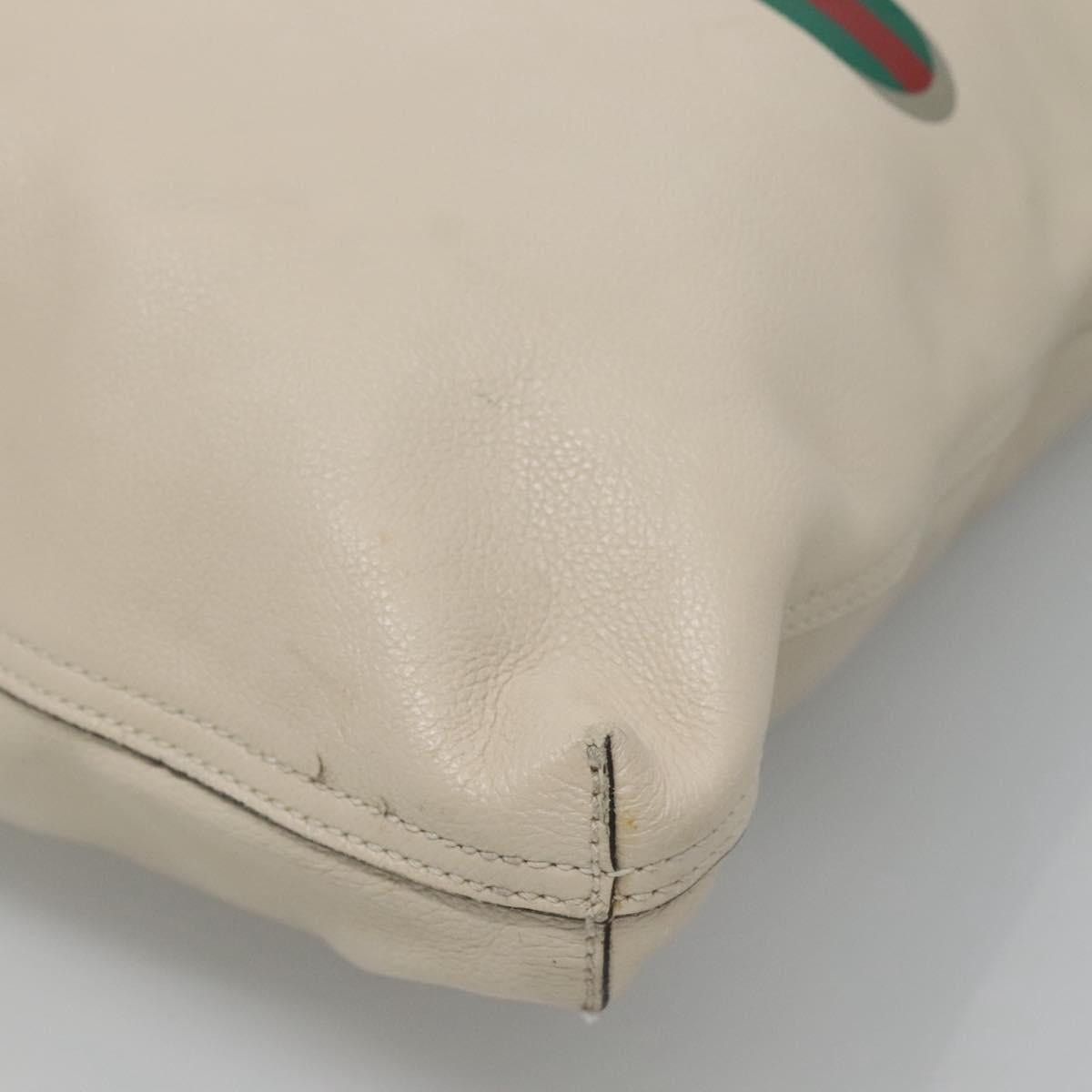 Gucci GUCCI Web Sherry Line Tote Bag Leather Ivory Size ONE SIZE - 10 Thumbnail