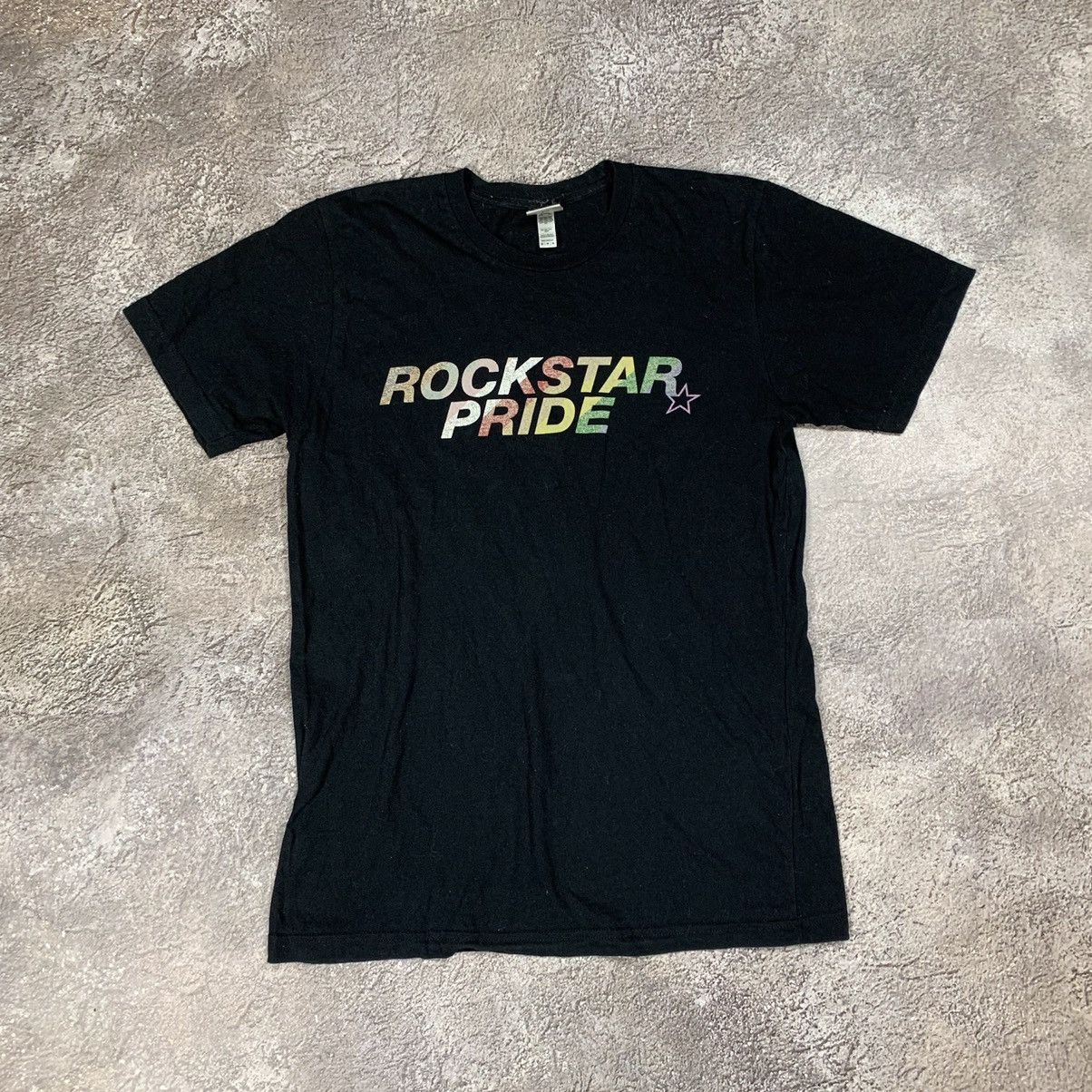 Vintage Vintage 90s Rockstar Pride Graphic Tee Streetwear Black M Size US M / EU 48-50 / 2 - 1 Thumbnail