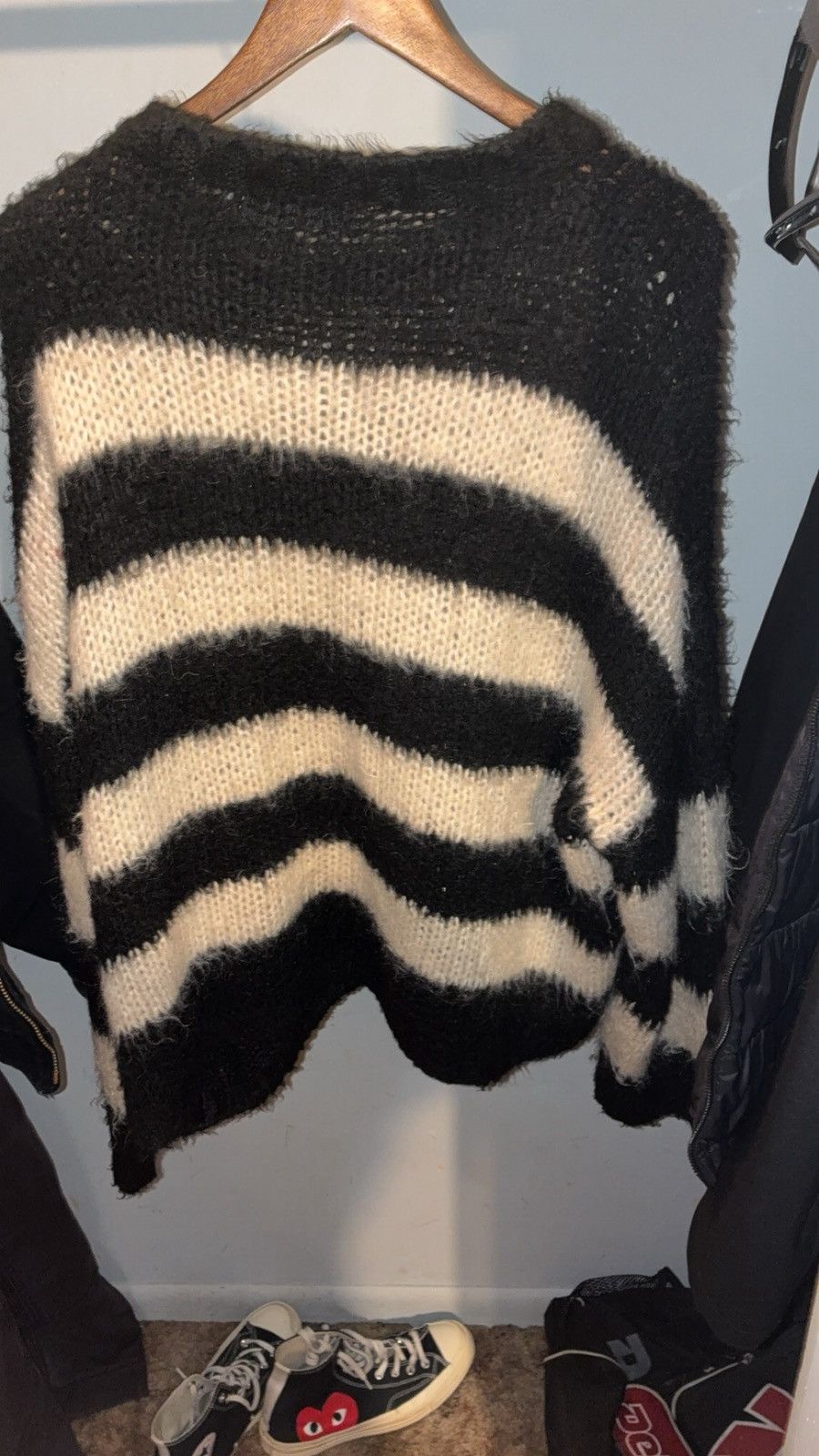 Racer Worldwide Racer Worldwide mohair stripe knit sweater Size US XL / EU 56 / 4 - 3 Thumbnail
