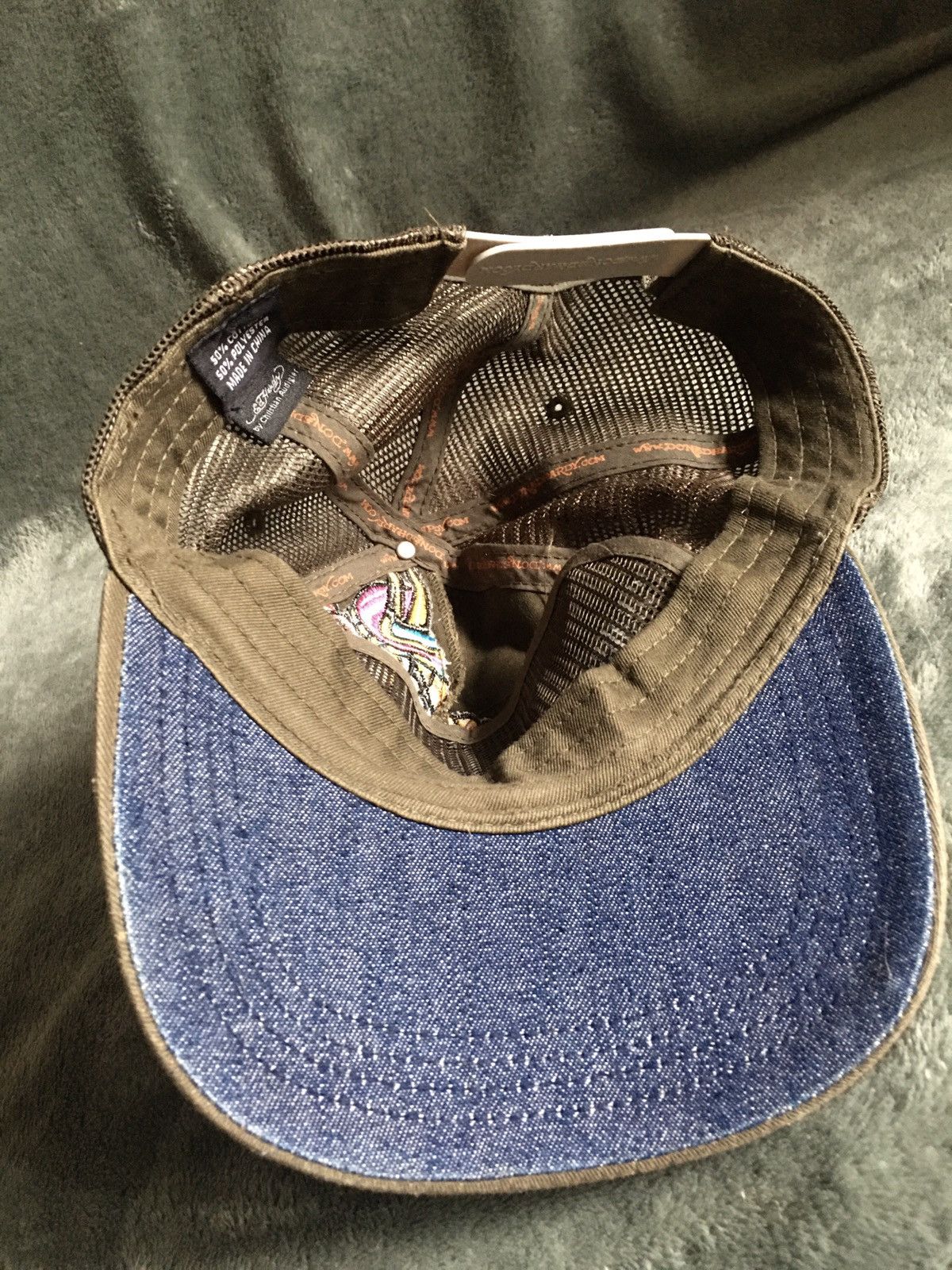 Christian Audigier × Ed Hardy × Vintage Ed Hardy by Christian Audiger Vintage Camo New York Cap Hat Size ONE SIZE - 6 Thumbnail