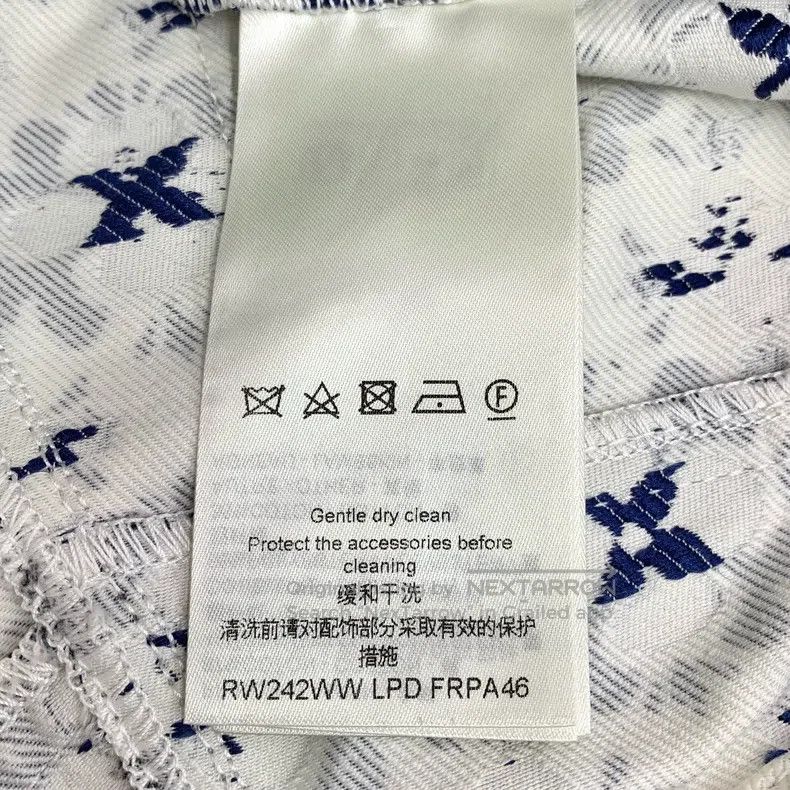Louis Vuitton Louis Vuitton 24 Blue and White Floral Cotton Casual Denim Size US 34 / EU 50 - 6 Thumbnail