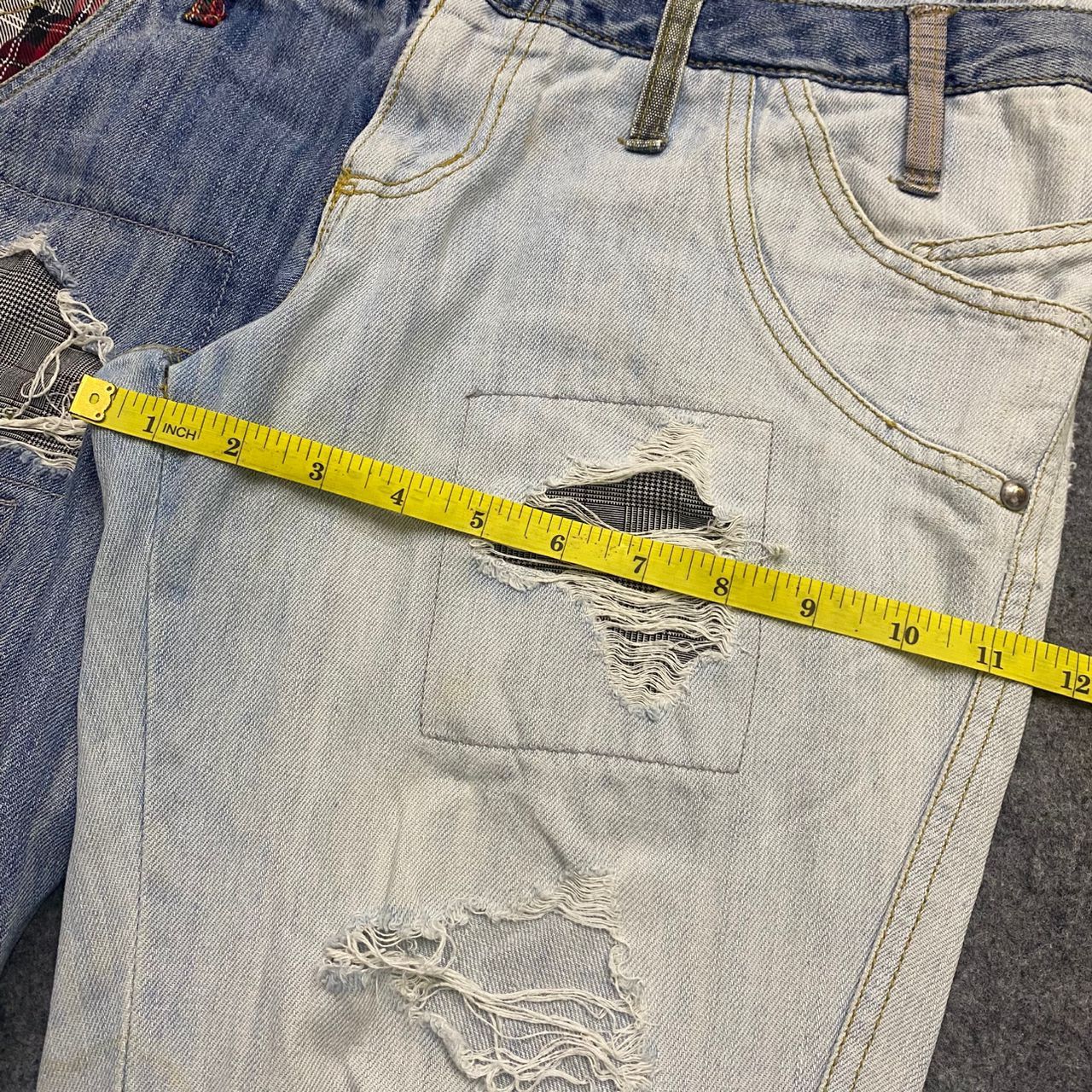 If Six Was Nine 💥Best Offer💥Japanese Brand Double Waist Distressed Denim Size US 34 / EU 50 - 4 Thumbnail
