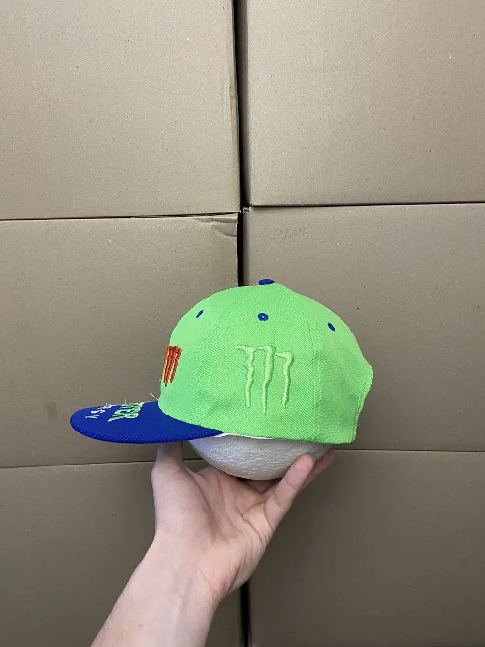Vintage VINTAGE MONSTER RACING CAP HAT Y2K MOTO JAPANESE SKATE F1 Size ONE SIZE - 2 Thumbnail
