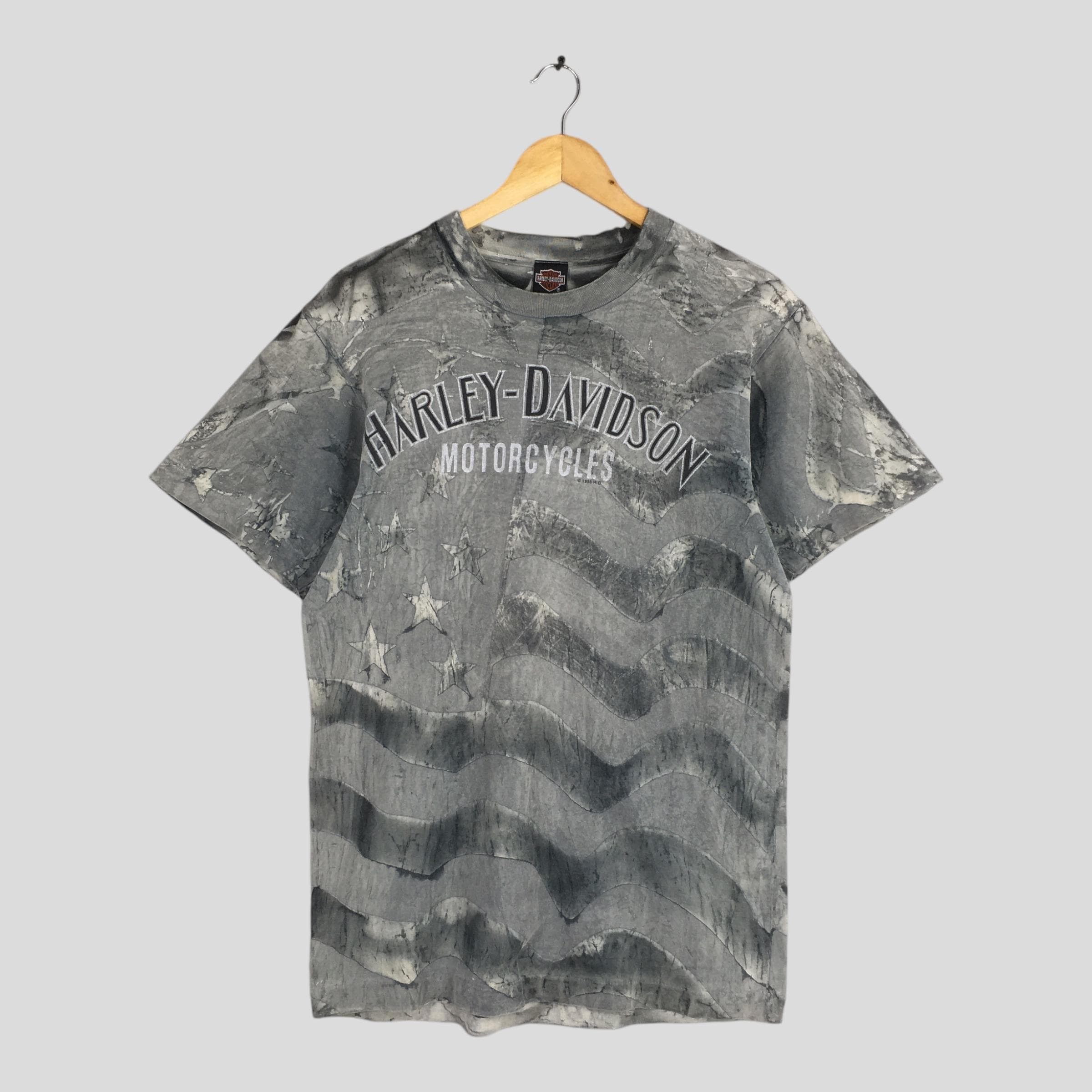 Harley Davidson 90s Harley Davidson American Flag Dyed T shirt Medium Size US M / EU 48-50 / 2 - 1 Thumbnail