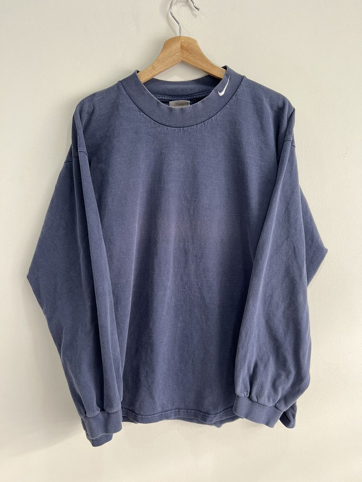 Nike Vintage Nike Mock Neck Longsleeve shirt swoosh check Size US XL / EU 56 / 4 - 1 Thumbnail