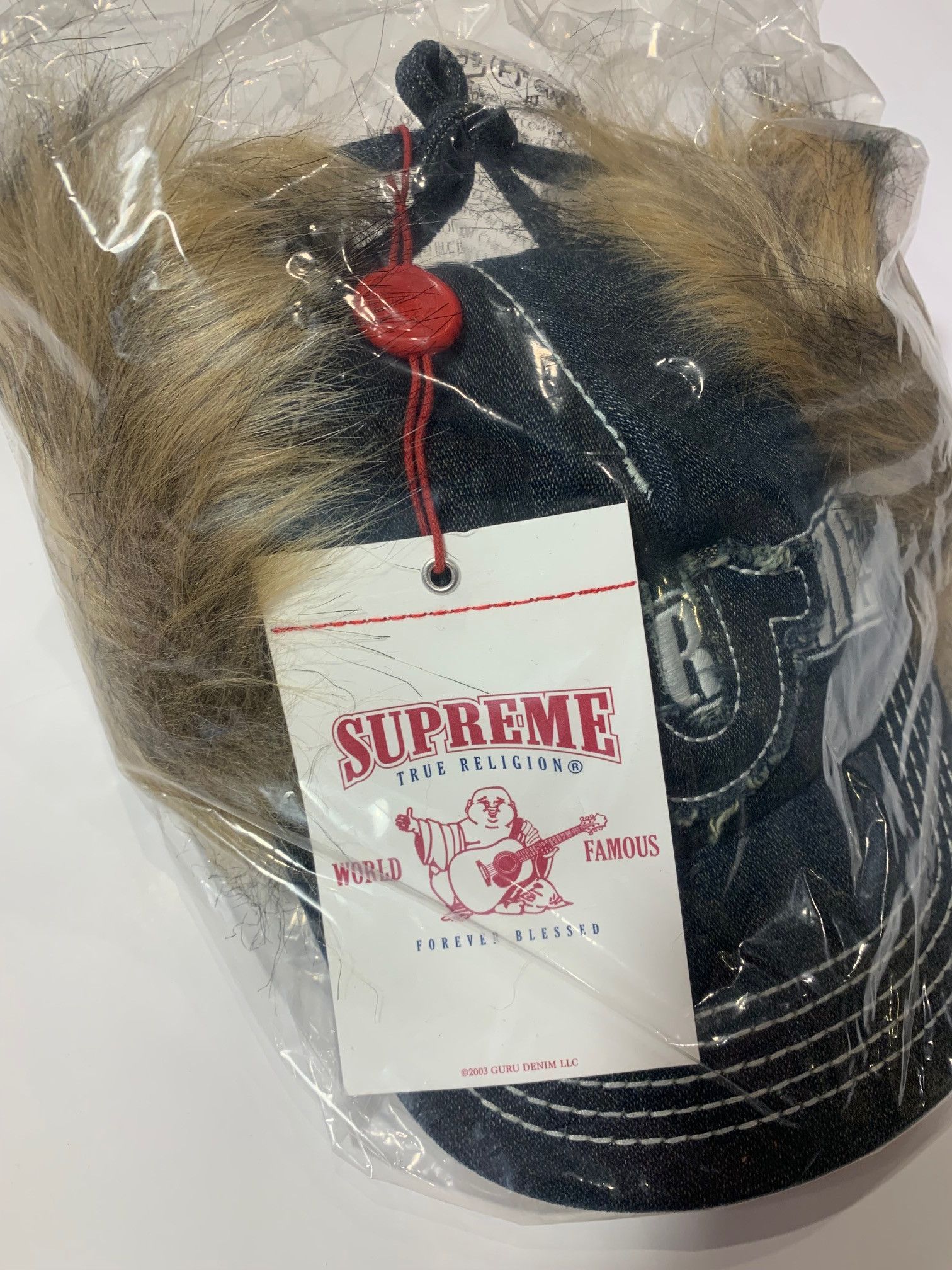 Supreme × True Religion Earflap 5-Panel Denim Blue S/M Brand New SHIPS FAST Size ONE SIZE - 2 Thumbnail