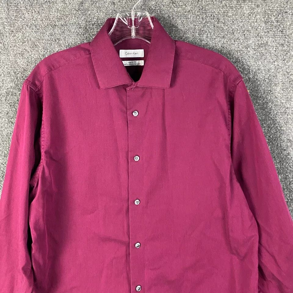 Calvin Klein Calvin Klein Dress Shirt Men's 15.5 32/33 Regular Fit Size US M / EU 48-50 / 2 - 2 Thumbnail