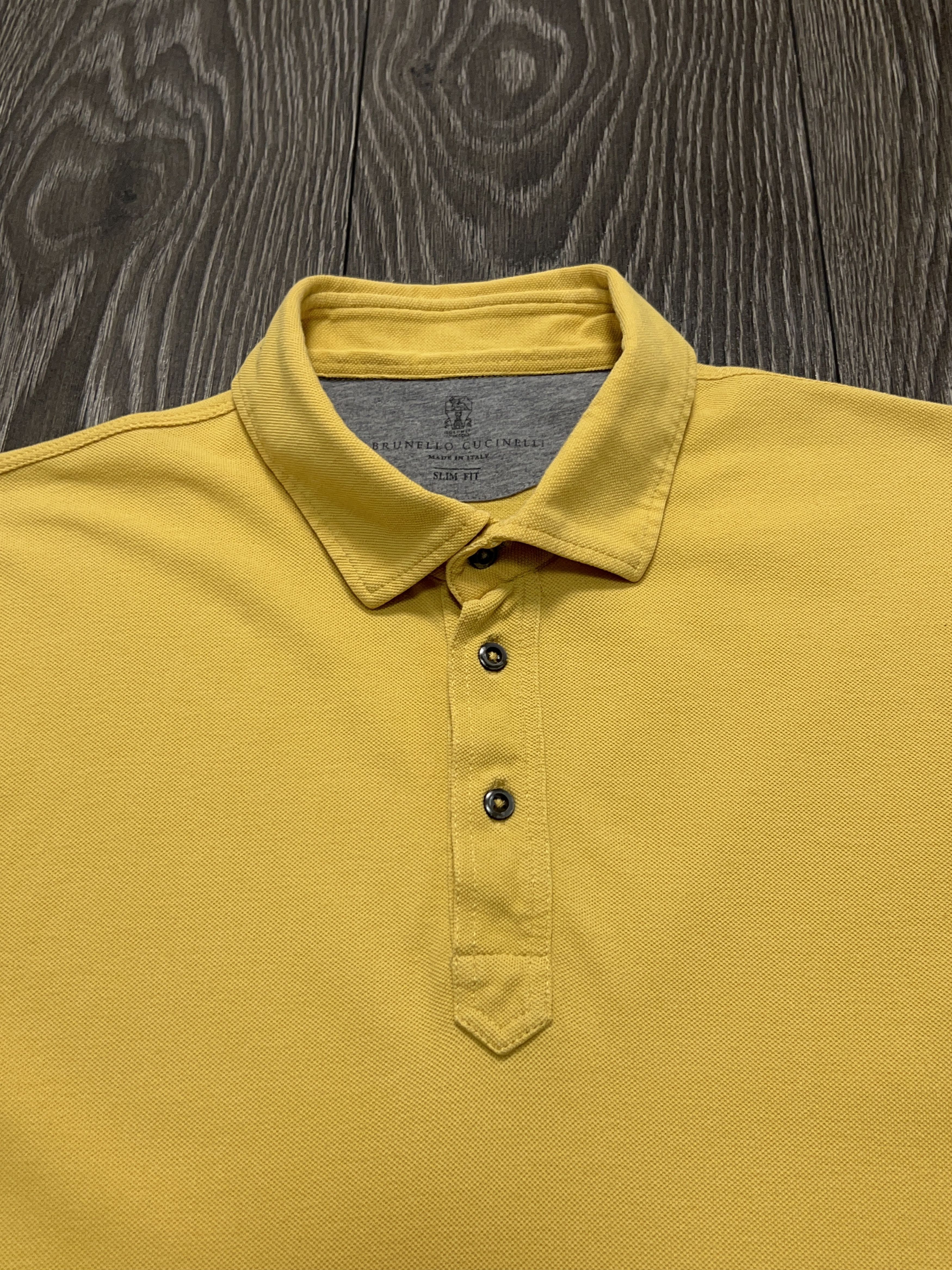 Brunello Cucinelli Brunello Cucinelli Slim Fit Polo T Shirt Tee Classic Button Size US XL / EU 56 / 4 - 2 Thumbnail
