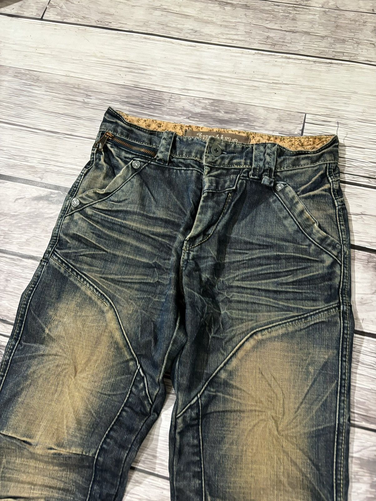 Designer × Hysteric Glamour × Japanese Brand Crazy Chrome Hearts Style Japanese Washed Jeans Size US 30 / EU 46 - 5 Thumbnail