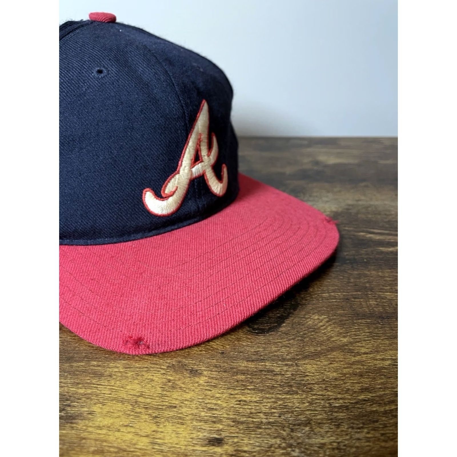 American Needle VINTAGE Atlanta Braves American Needle Blockhead Hat Sellout H3 Wool Blue One Size Snapback Adjustable Men 90s Size ONE SIZE - 6 Thumbnail