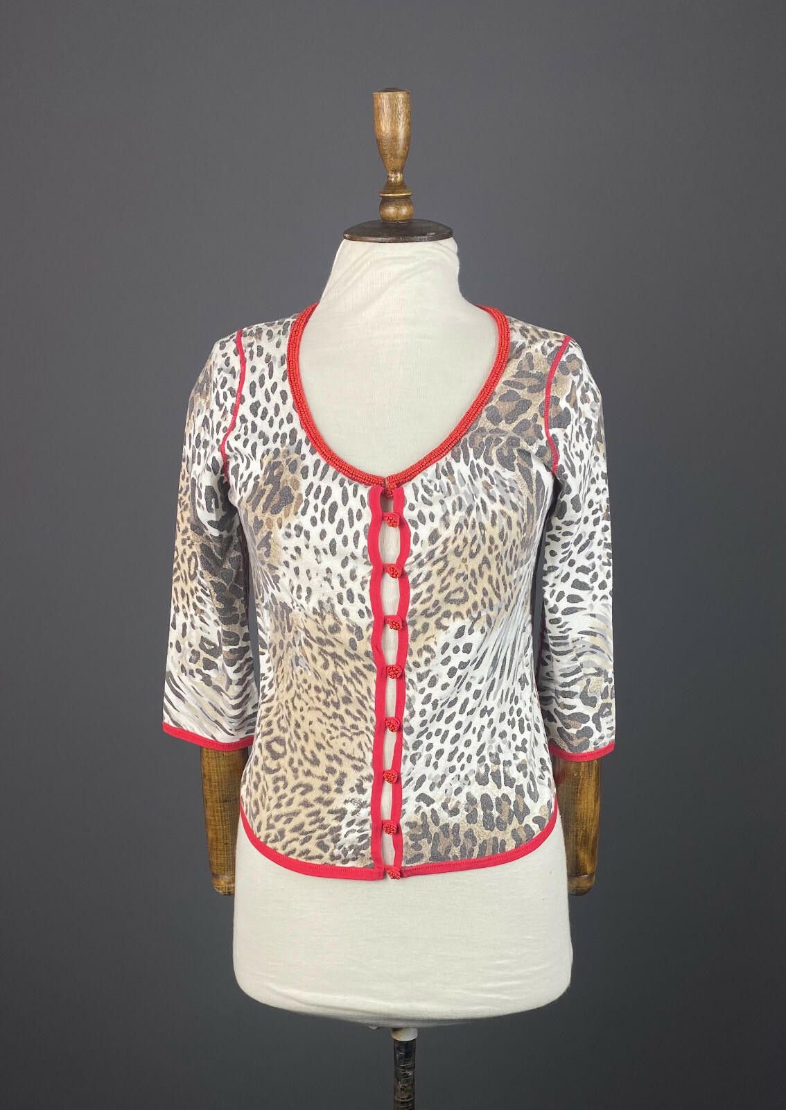 Escada Escada Sport Multicolor Leopard Print Cardigan Sweater Size M / US 6-8 / IT 42-44 - 1 Thumbnail