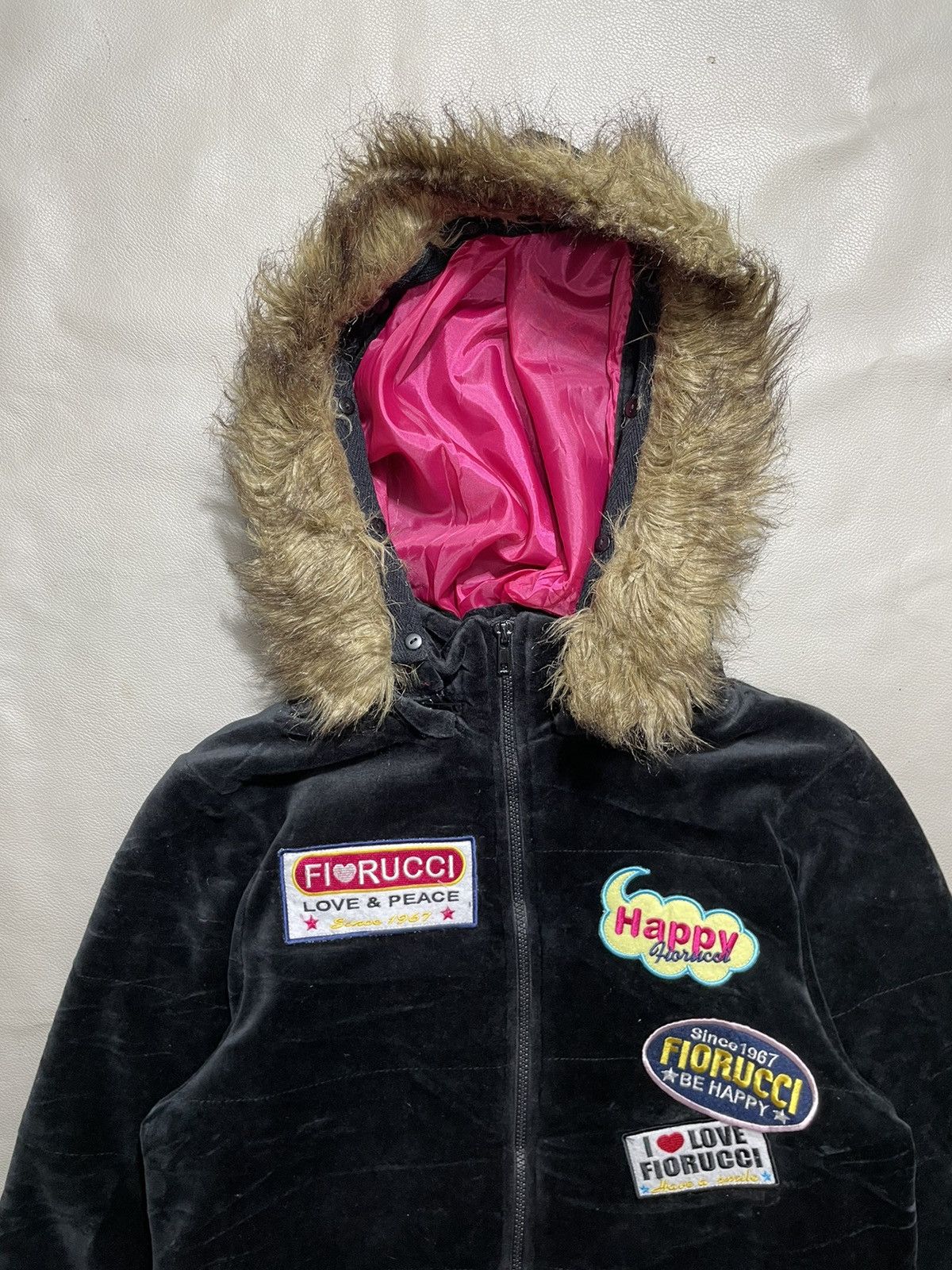 Hysteric Glamour Fiorucci Black Velvet zip Fur Hoodie Size US S / EU 44-46 / 1 - 3 Thumbnail
