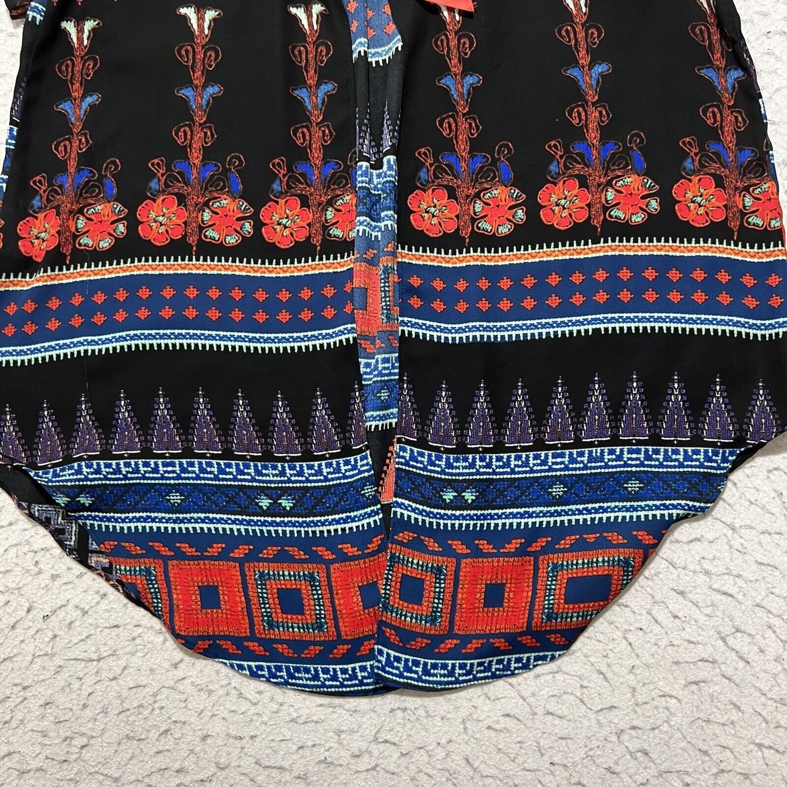 Other Patrons of Peace Boho Aztec Lightweight Open Back Blouse Size L / US 10 / IT 46 - 12 Thumbnail