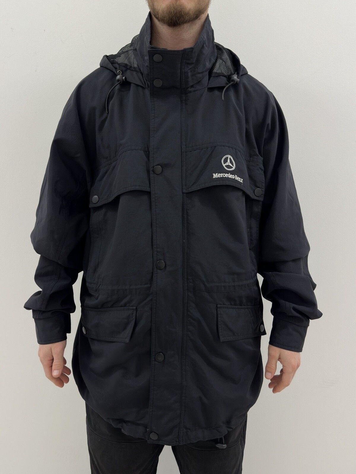 Vintage Vintage Mercedes Benz Nylon Jacket Embroidered Logo Size US XL / EU 56 / 4 - 1 Thumbnail