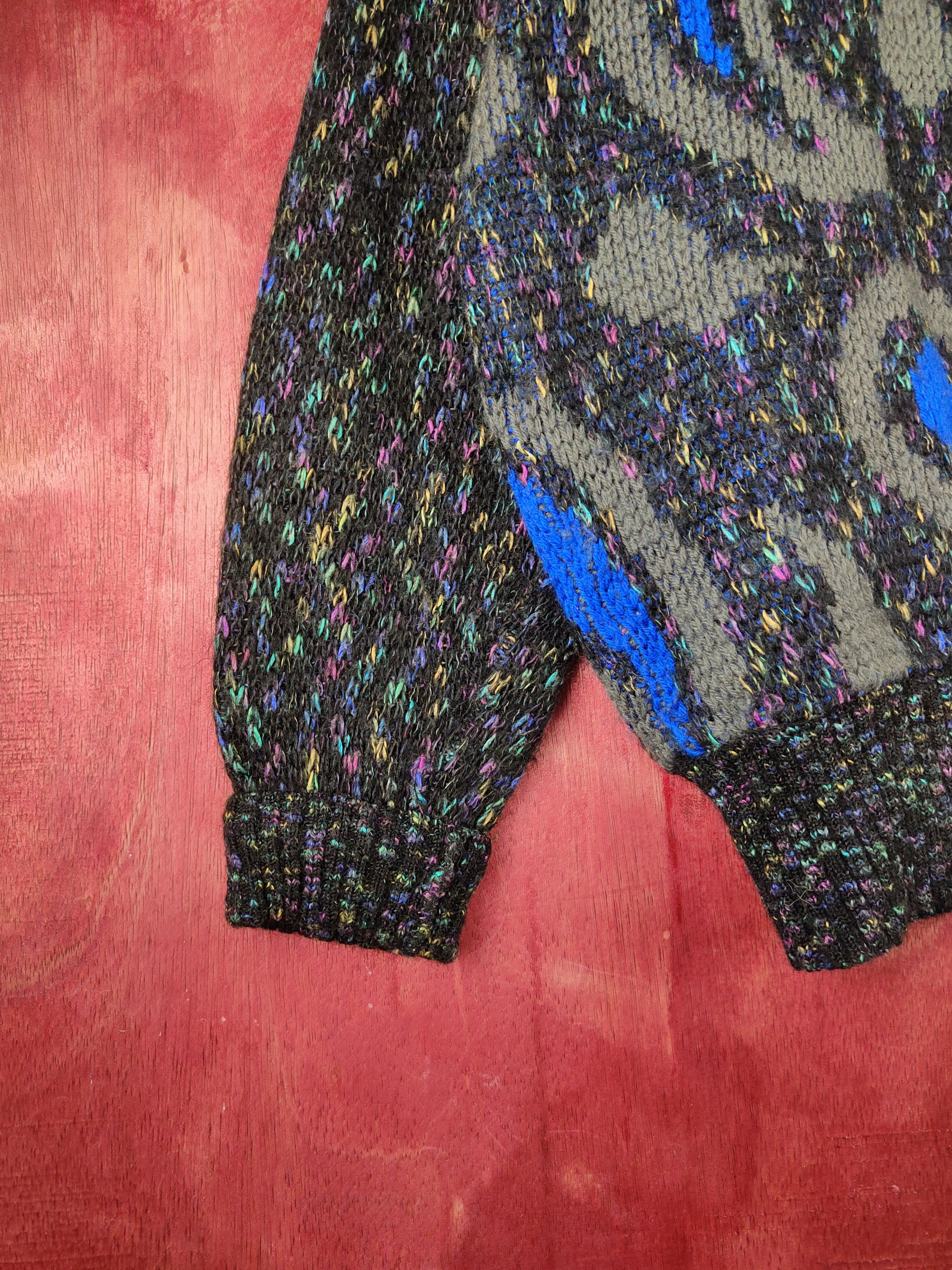 Homespun Knitwear DL Seldom Uomo Black Blue Knitwear Sweatshirt #S1270 Size US L / EU 52-54 / 3 - 4 Thumbnail