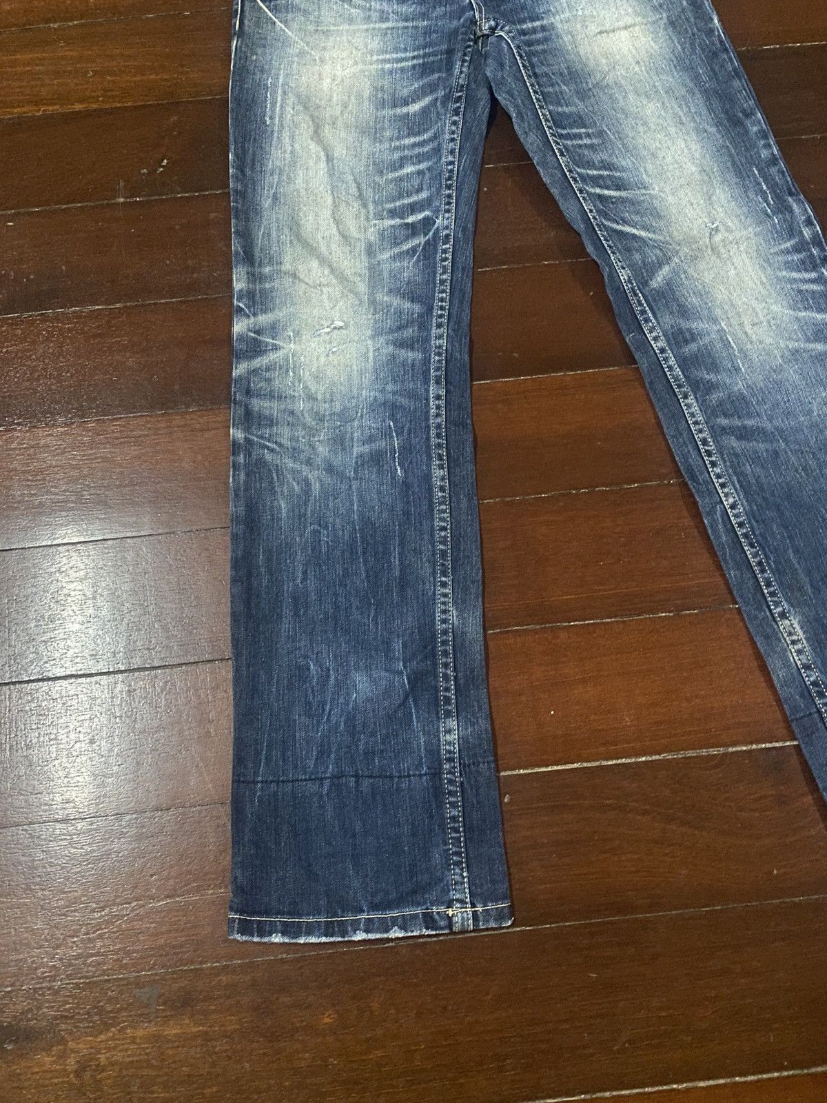 If Six Was Nine Flare Red Papper If six Was Nine Style Buckle Back Denim ☠️🎌 Size US 34 / EU 50 - 3 Thumbnail