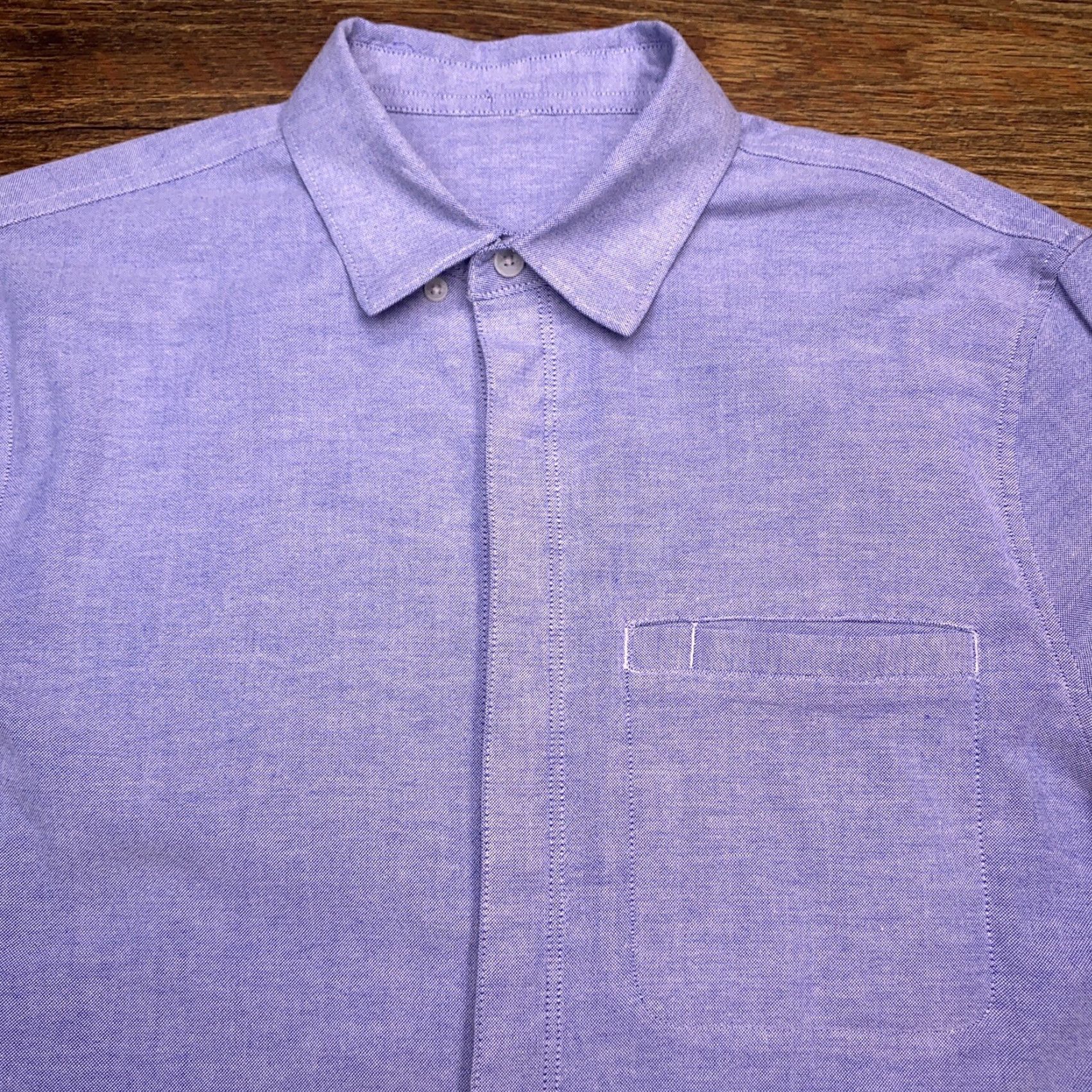 Lululemon Lululemon Shirt Adult Large Blue Oxford Button Up Pocket Mens Size US L / EU 52-54 / 3 - 4 Thumbnail