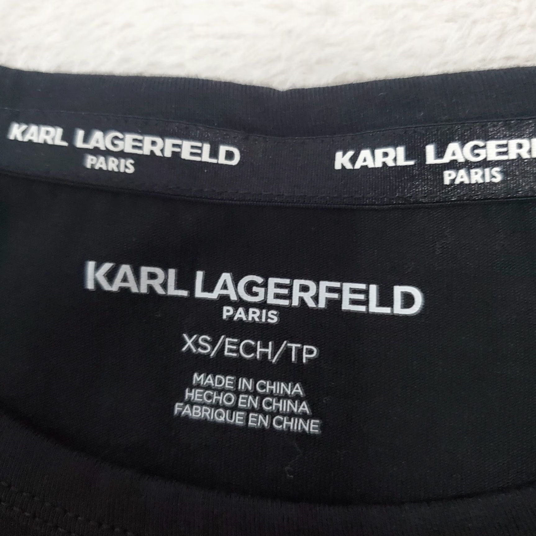 Karl Lagerfeld VINTAGE Karl Lagerfeld Paris T Shirt Dress XS Black Karl & Choupette Graphic Size XS / US 0-2 / IT 36-38 - 3 Thumbnail