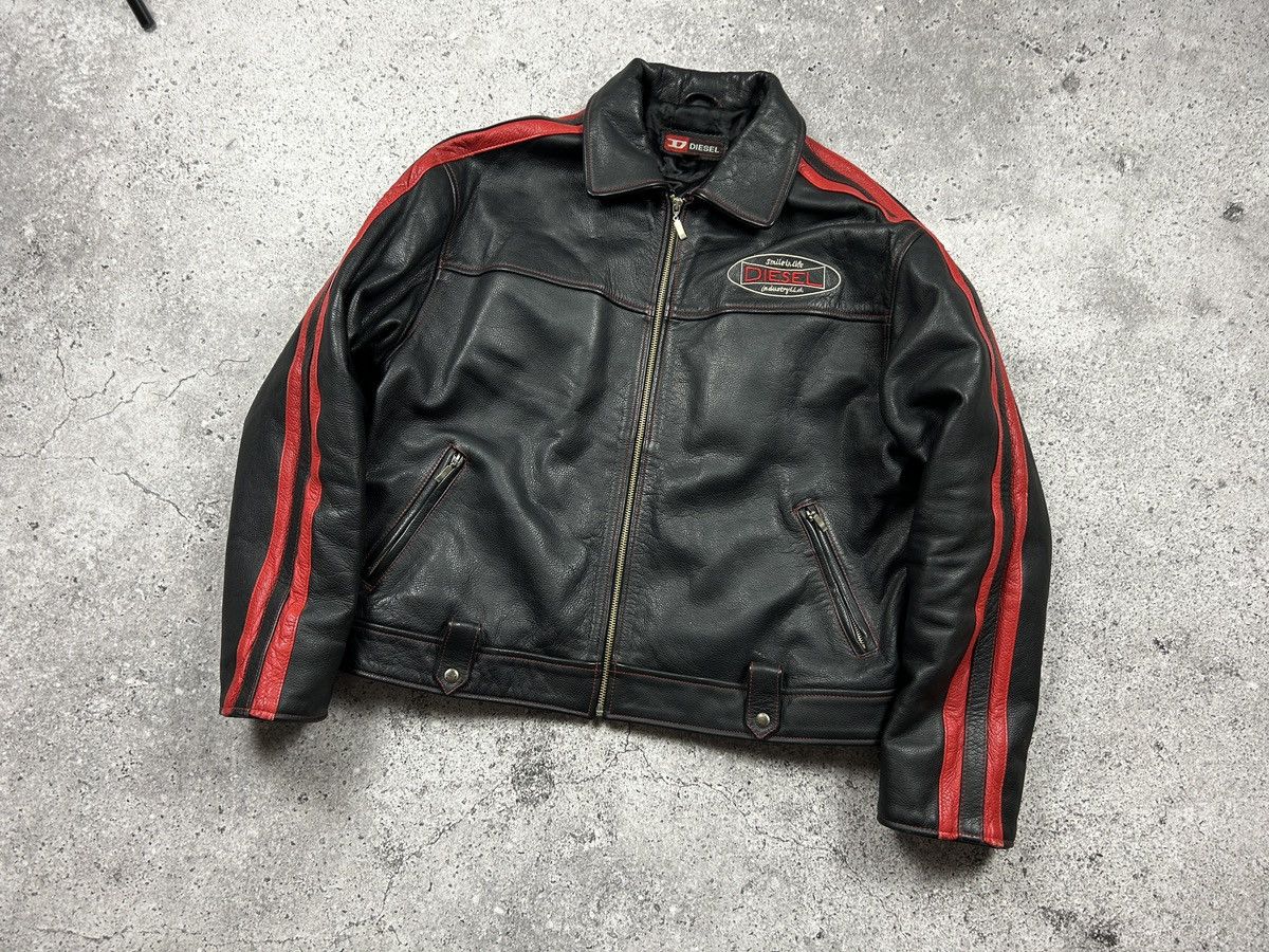 Diesel Diesel archive 00s leather biker jacket Size US L / EU 52-54 / 3 - 6 Thumbnail