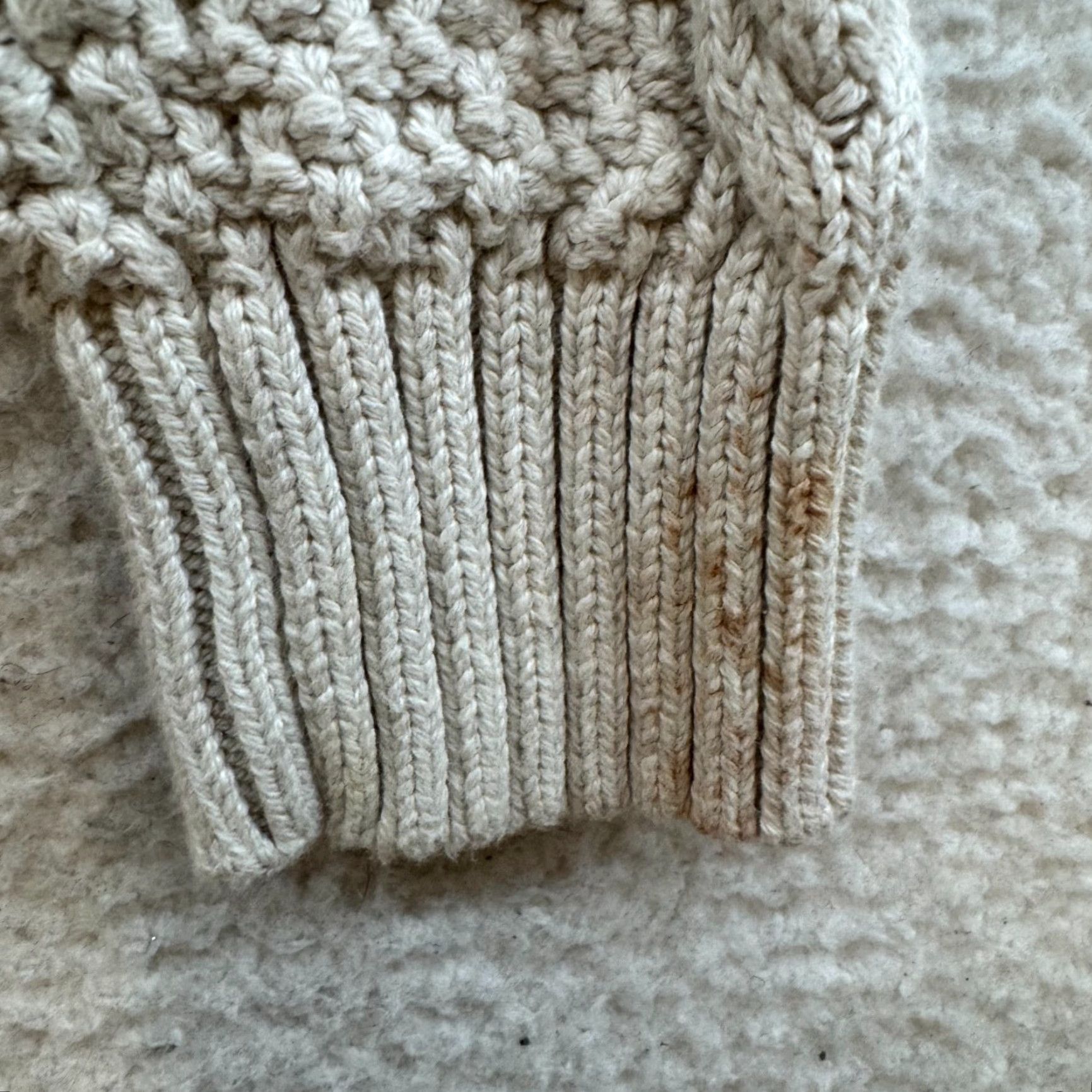 J.Crew J.CREW Fisherman Sweater Womens Cream Ivory Chunky Cable Knit Pullover Knit Crew Neck Long Sleeve L Size Regular Size L / US 10 / IT 46 - 7 Thumbnail