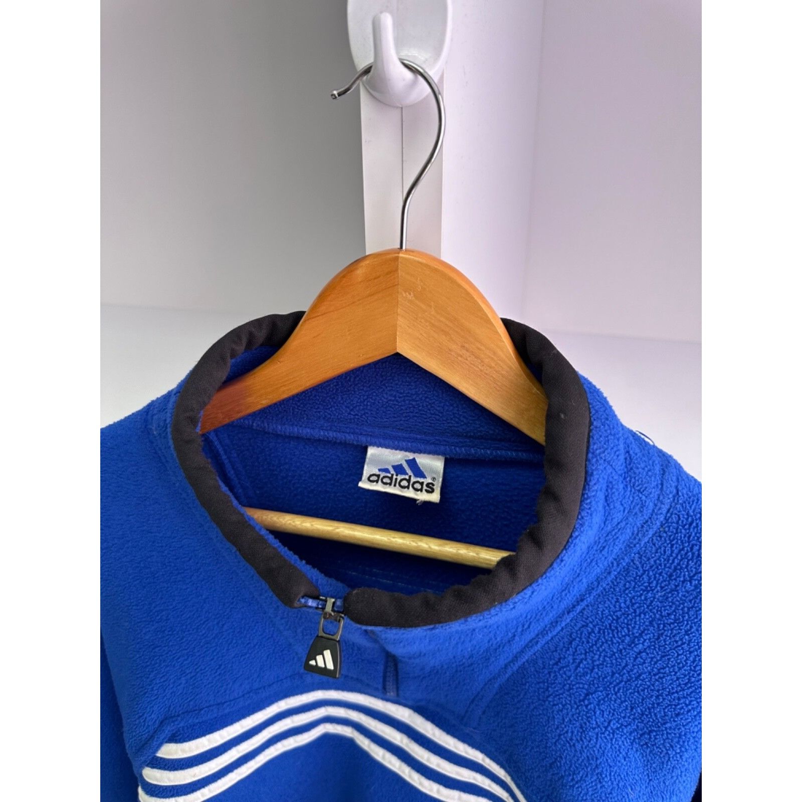Adidas VTG Adidas Navy 99s Fleece 1/4 Zip Sweatshirt Size US XL / EU 56 / 4 - 5 Thumbnail