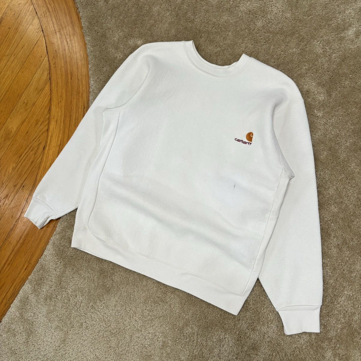 Carhartt × Vintage Vintage Carhartt Embroidered Crewneck Sweatshirt Large Size US L / EU 52-54 / 3 - 4 Thumbnail