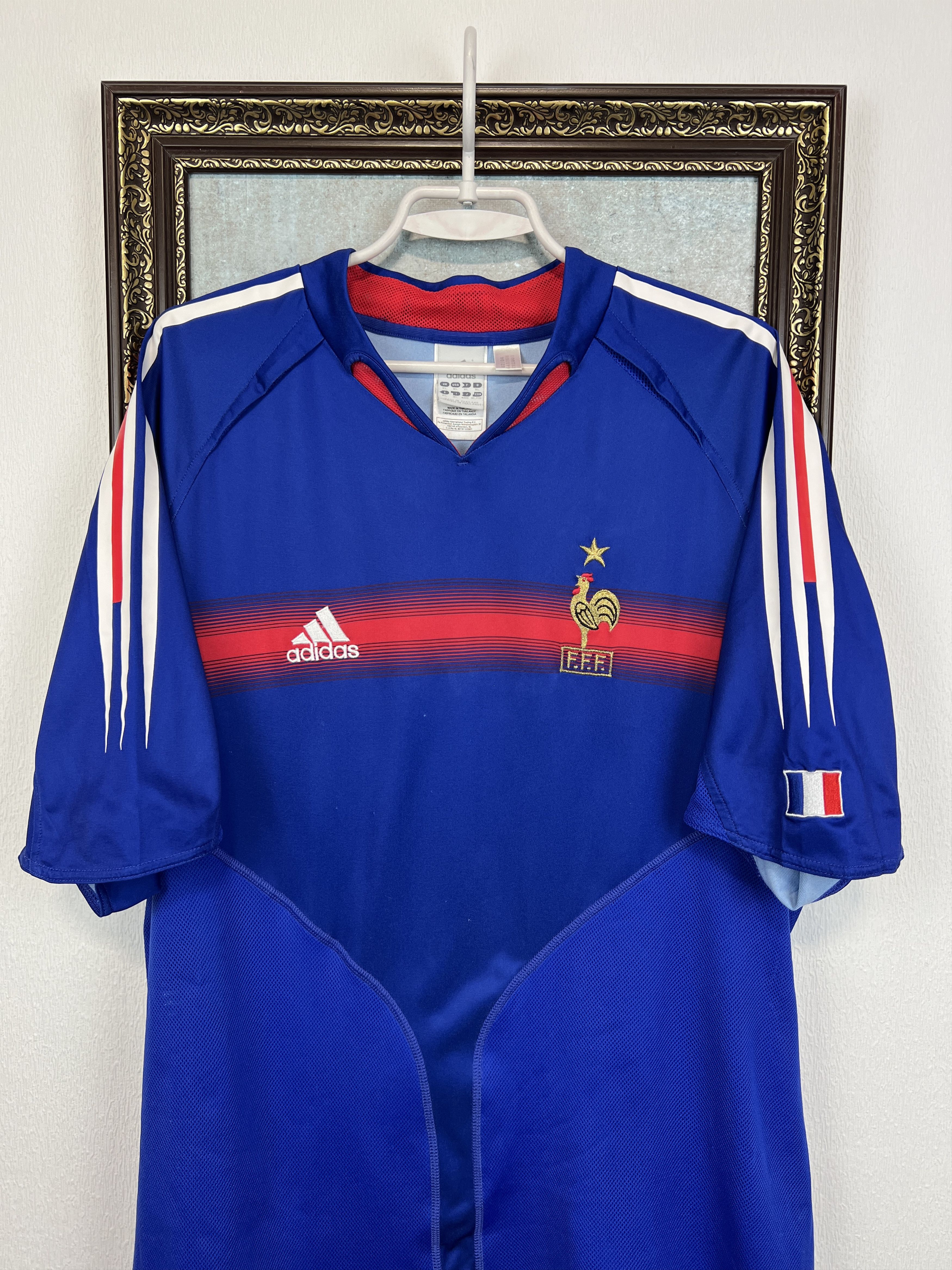 Adidas France Home football shirt 2004 Soccer Adidas Jersey Trikot Size US XL / EU 56 / 4 - 2 Thumbnail