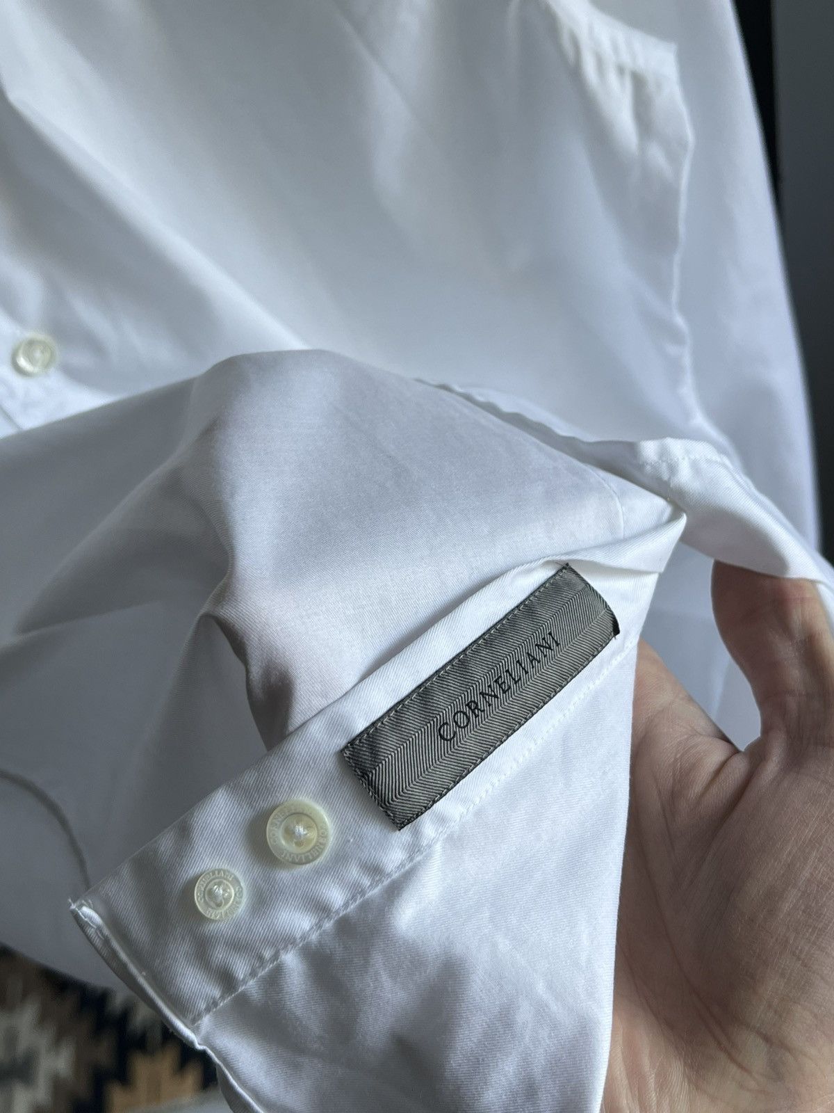 Corneliani Corneliani Luxury White Button Up Shirt Size US M / EU 48-50 / 2 - 10 Thumbnail