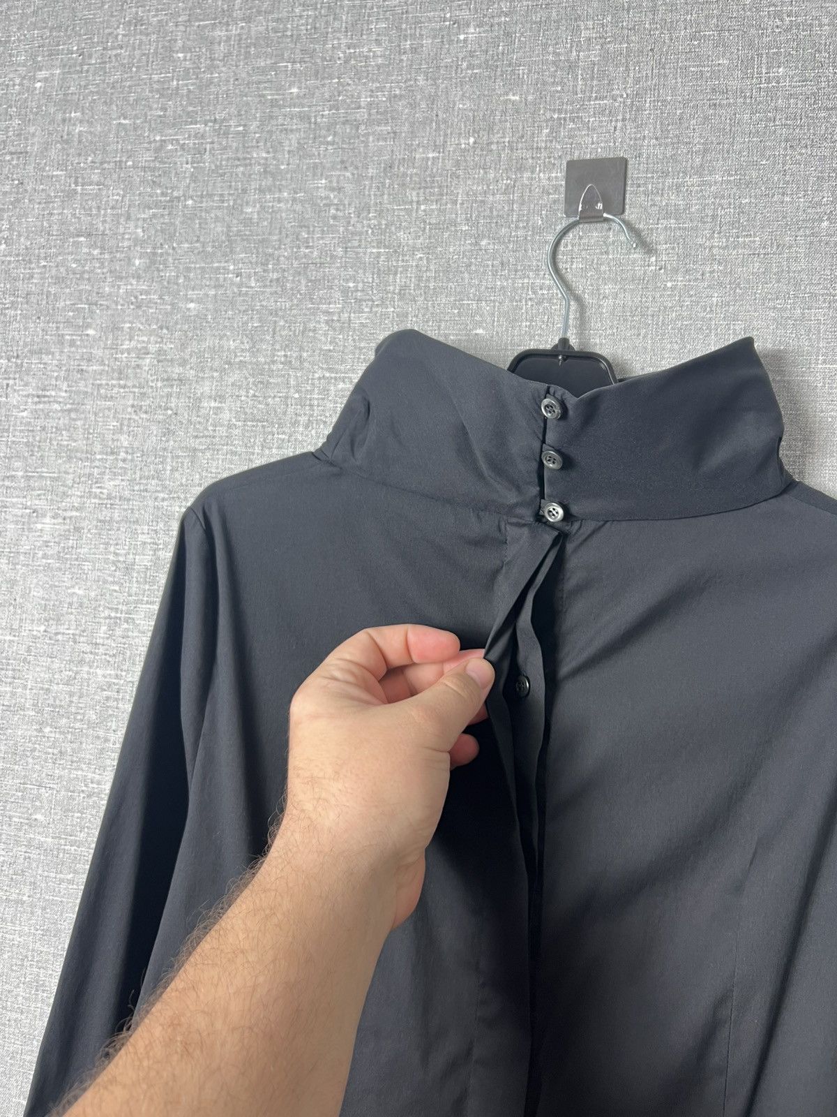 Prada Prada High Neck Long Sleeve Blouse Shirt Back Button Detail Size M / US 6-8 / IT 42-44 - 18 Thumbnail
