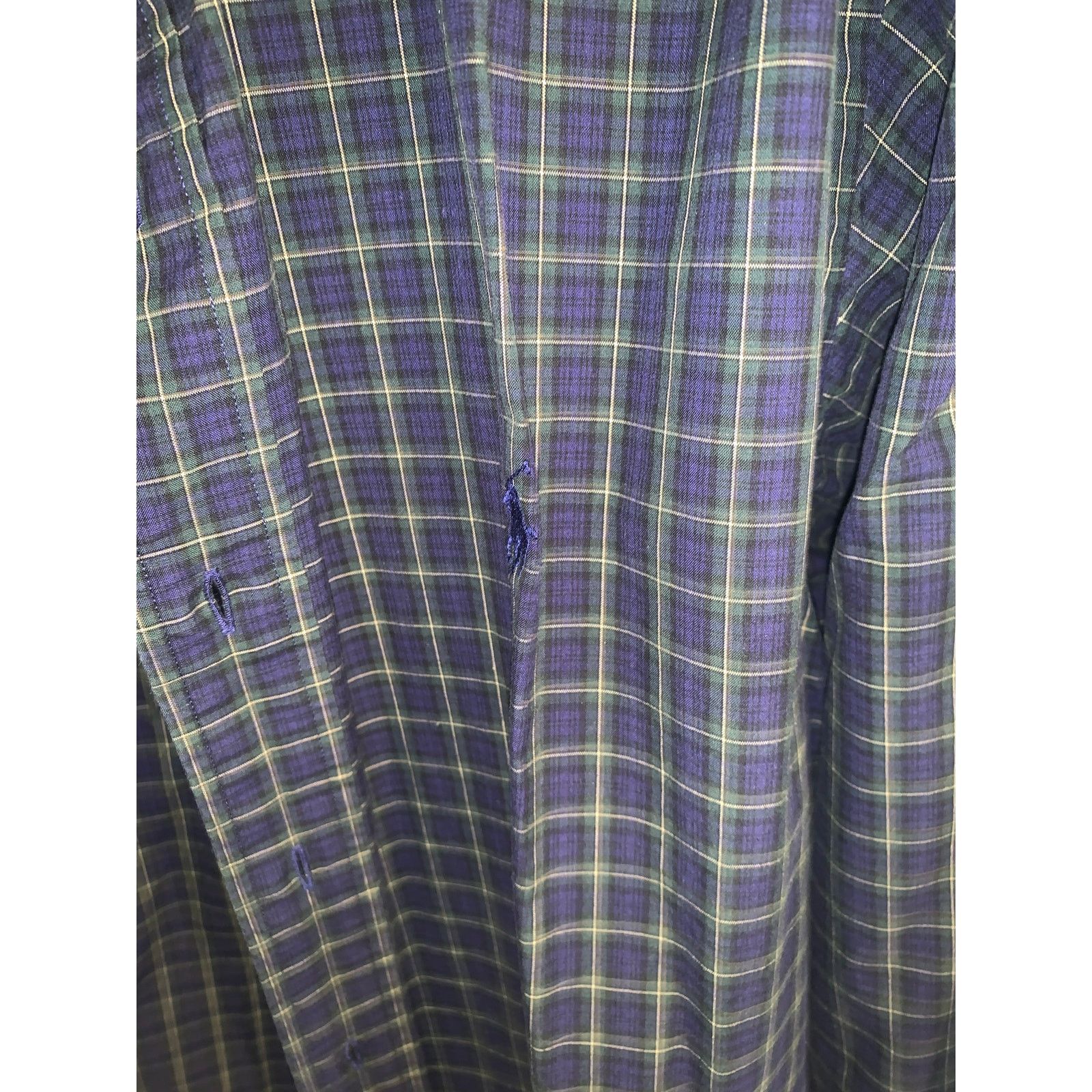 Ralph Lauren Ralph Lauren Custom Fit Shirt XL Navy Green Check 17.5 Size US XL / EU 56 / 4 - 9 Thumbnail