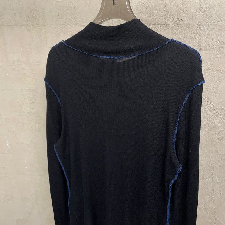 Loewe loewe Black reverse-wear blue leather tag logo high-neck kn Size US L / EU 52-54 / 3 - 4 Thumbnail