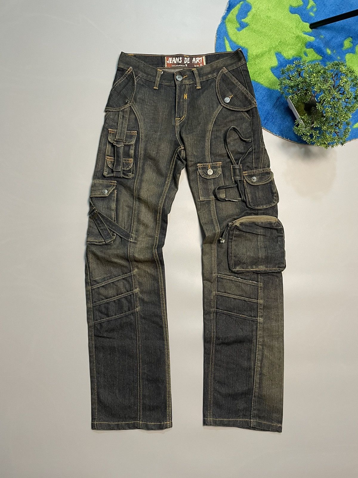 Seditionaries Multi Pocket Jeans De Art Denim Size US 29 - 1 Thumbnail