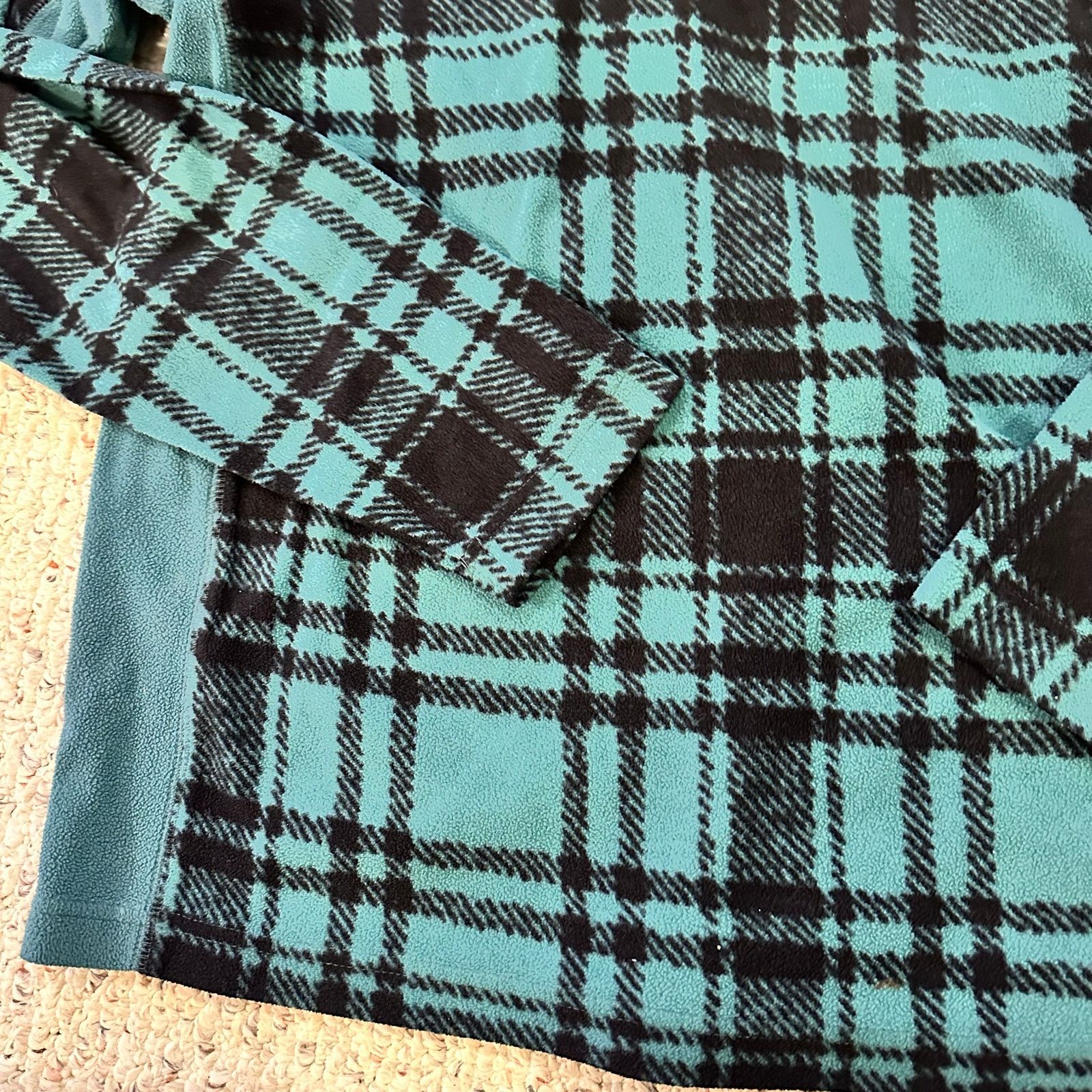 Columbia Columbia S 1/4 Fleece Sweater Plaid Green Lightweight Top Size US S / EU 44-46 / 1 - 6 Thumbnail
