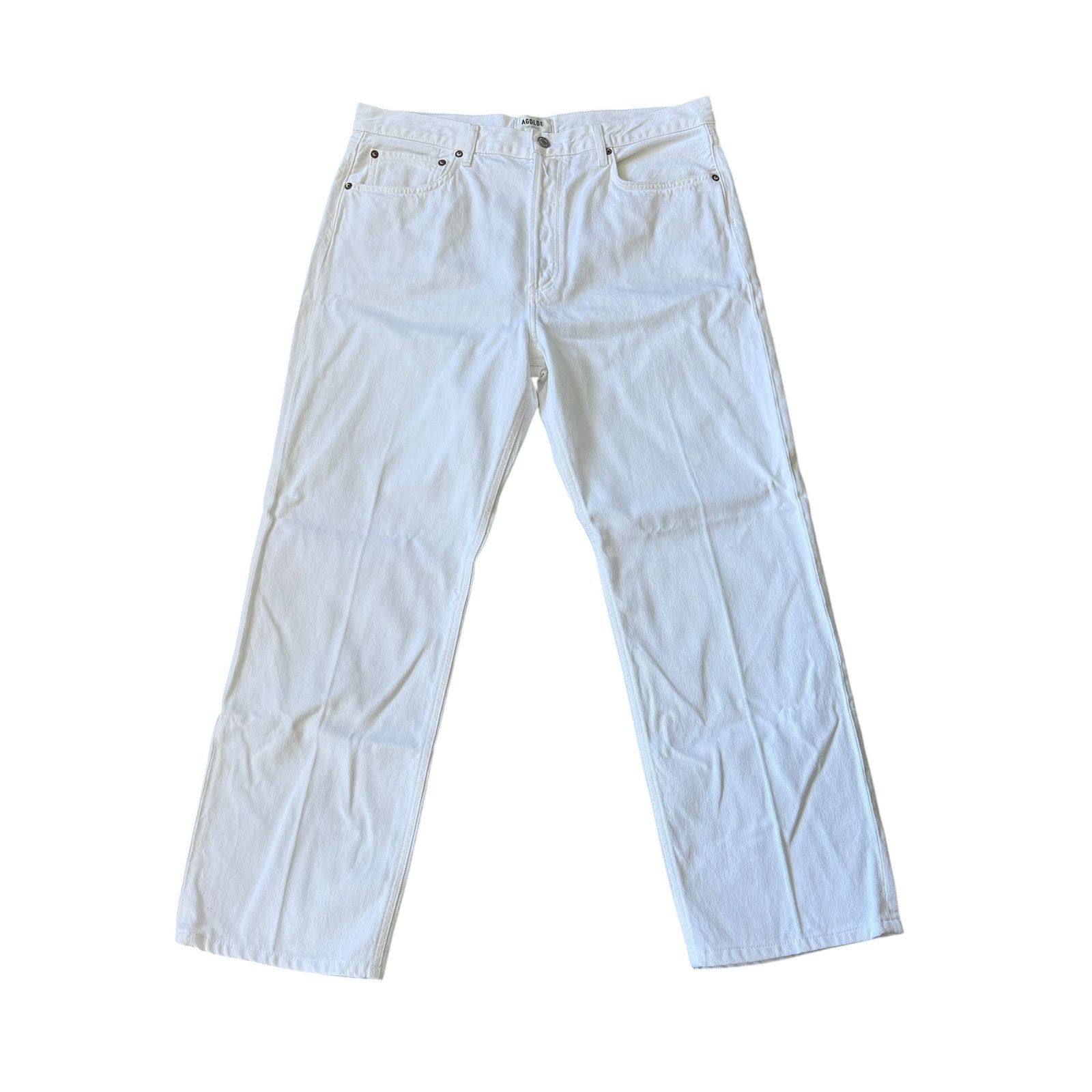 Agolde AGOLDE Fran Low Slung Straight Jean Milkshake White Size 30" / US 8 / IT 44 - 2 Thumbnail